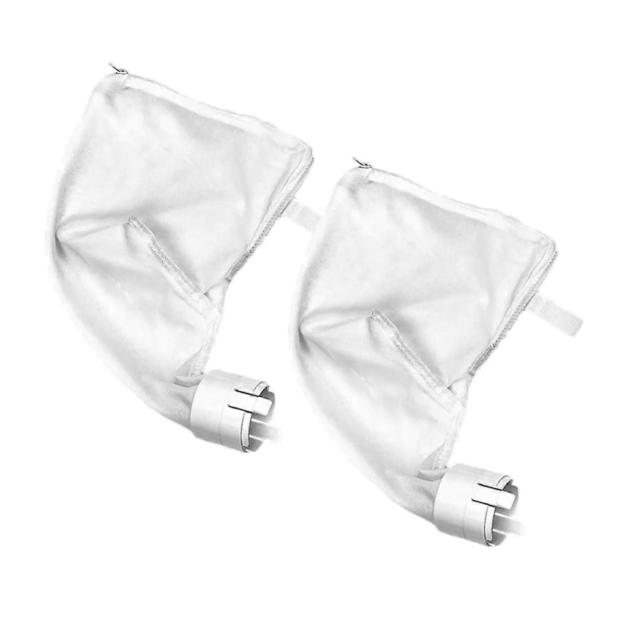 2 Pack Reusable Pool Cleaning Filter Bags with Zipper for Dirt and Debris Removal Compatible with Most Pool Cleaners