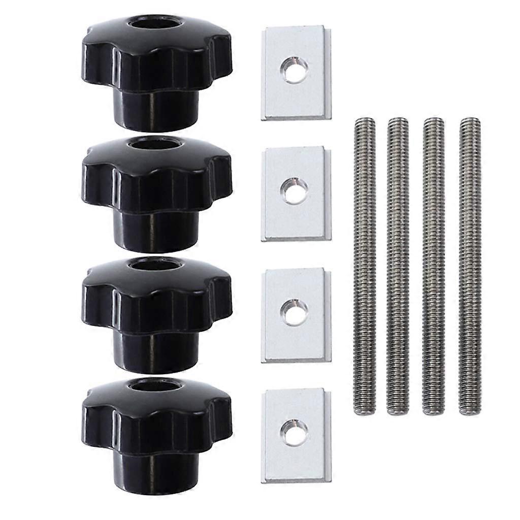 T Slot Nut For Woodworking Tool Jigs, T Track Nut, 4-Pack Router Screw Installation Tabs