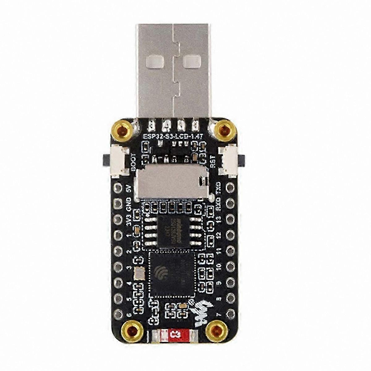 RGB LCD Display Development Board with 1.47 Inch Screen and ESP32-S3 Chip On-Board