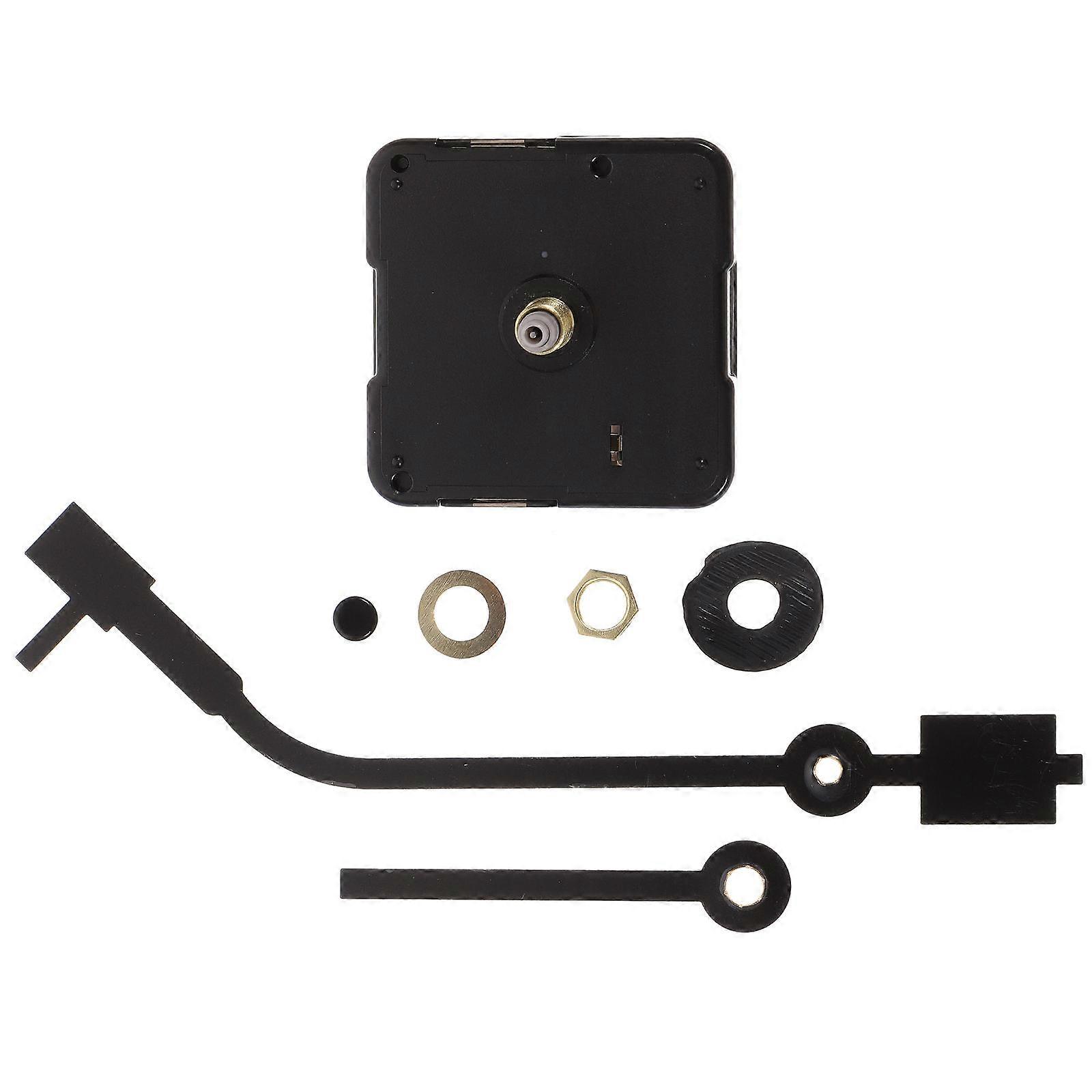 DIY Clock Mechanism Kit with Plastic Movement Parts Black Color for Wall Clock Repair and Replacement 1 Set