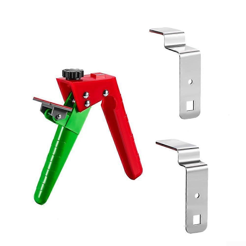 Adjustable cabinet drawer, mounting clamp, front panel fastening tool with metal clips for faux furniture assembly (1 set)