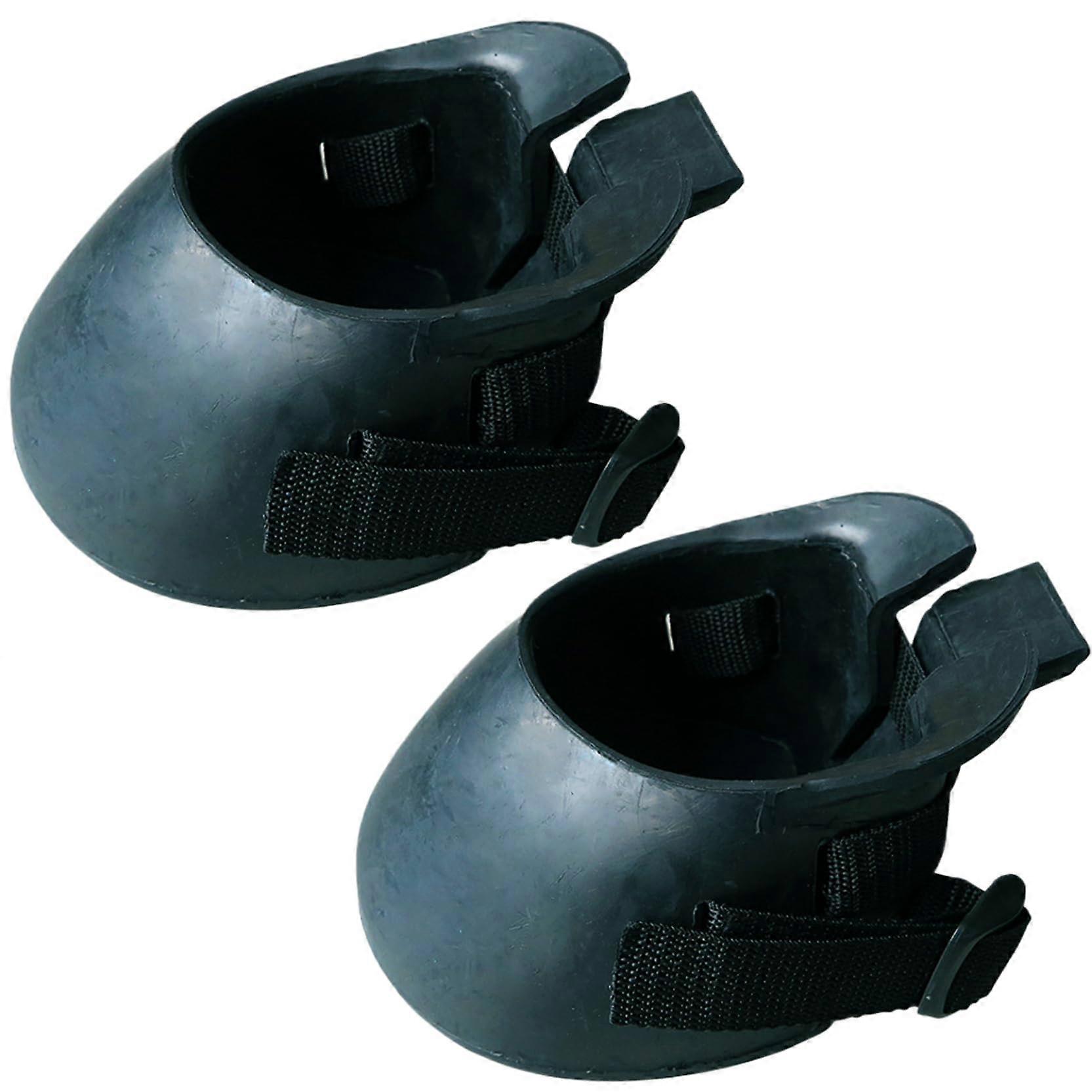 1 pair durable rubber hoof boots for horses, size L, horse hooves
