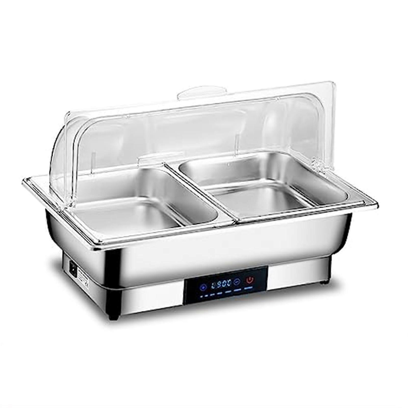 9L Chafing Dish Buffet Set with Smart Touch Panel, Adjustable Temperature 35-90°C, Food Grade Stainless Steel, 1/2 Pan 56*36*35cm