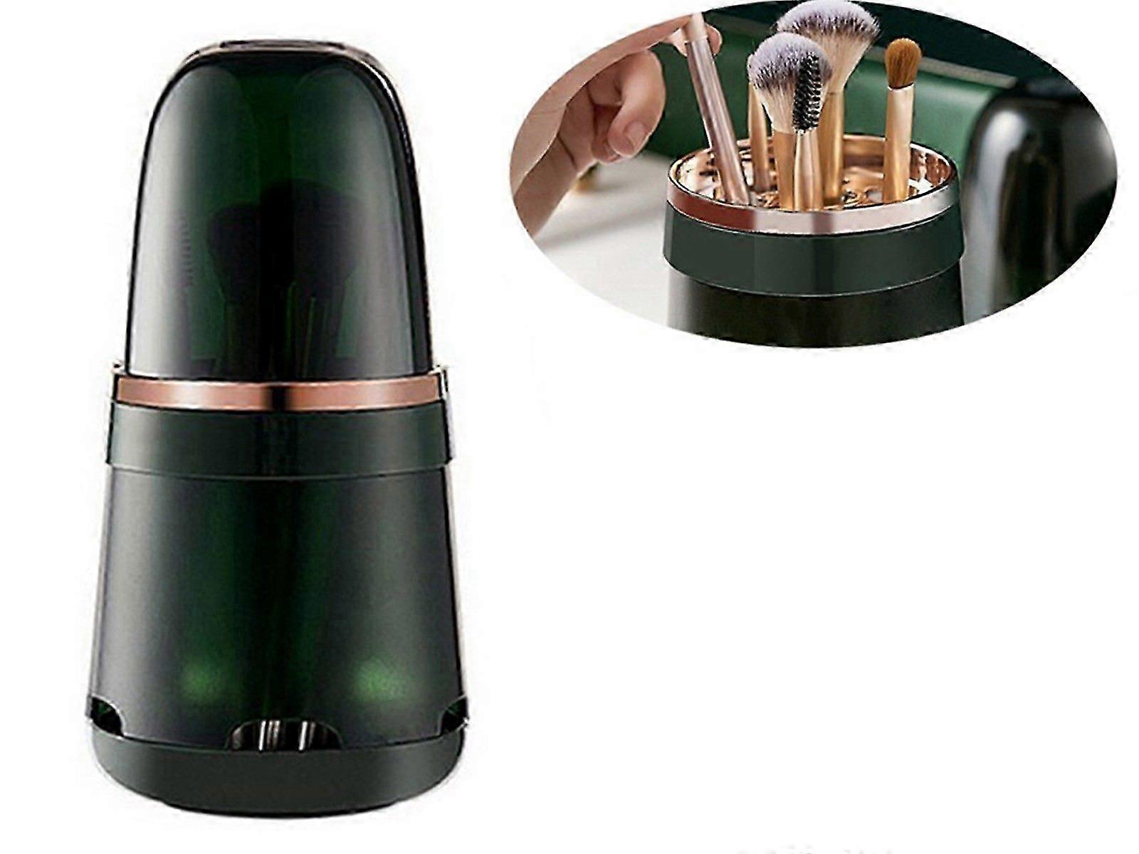 In 1 Makeup Brush Storage Bucket Drying Rack Green