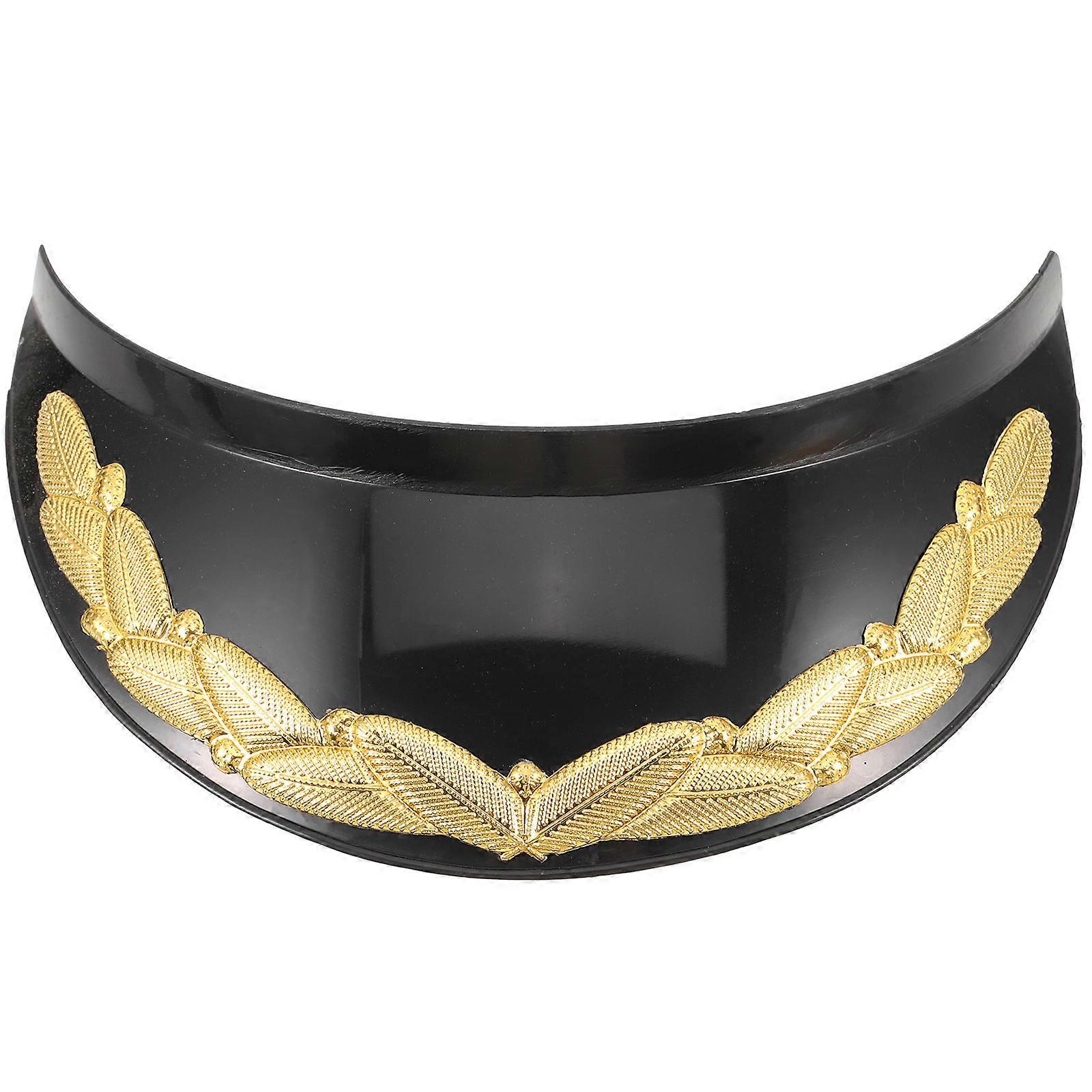 Boating Hat Visor Replacement Brim For Captain And Sailor Hats Black Elegant Versatile Design 1Set