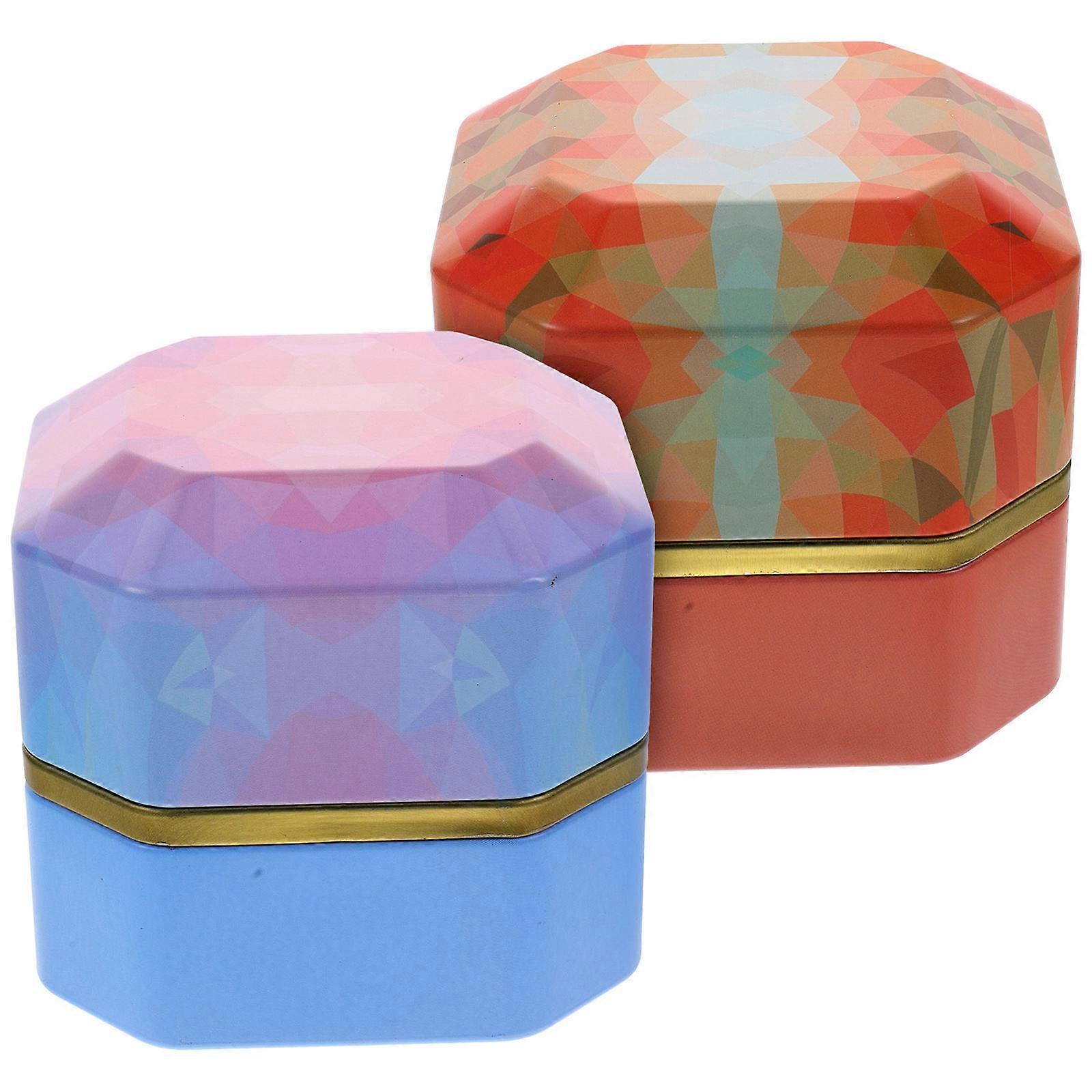 Multi-Function Kitchen Canister For Household Storage 8.5x8.5x8.5cm Assorted Color 2Pcs