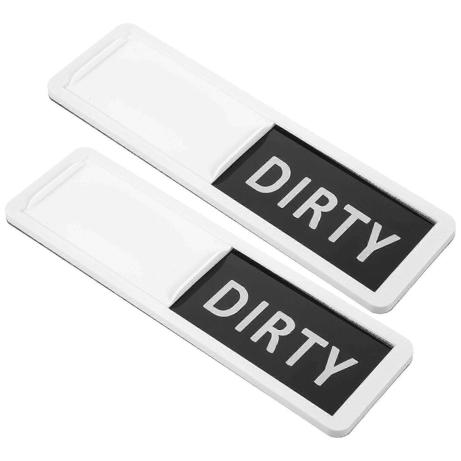 Clean Dirty Magnet Sign 2Pcs Assorted Color ABS Flip Design for Decoration