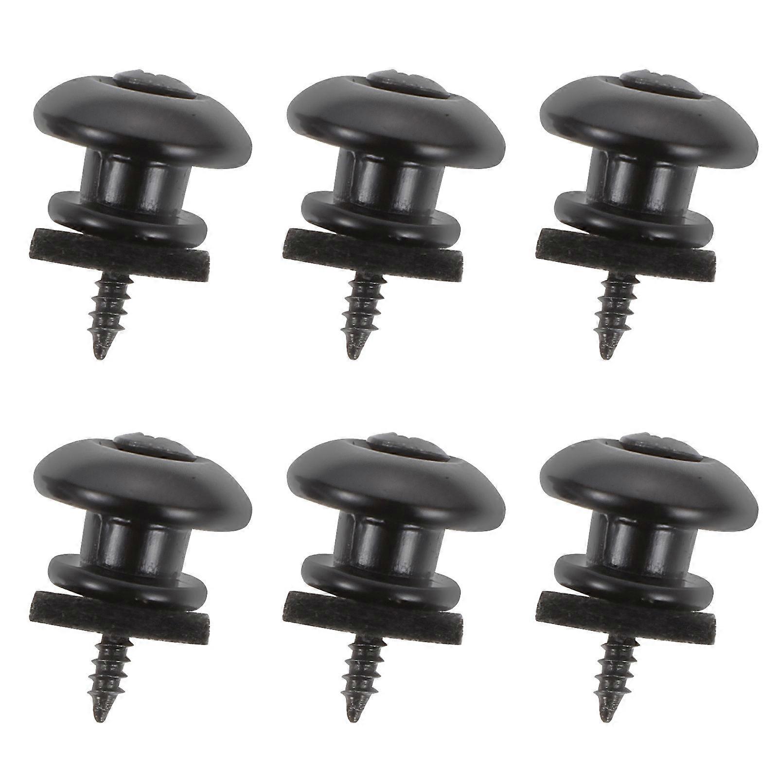 Guitar Strap Buckle Mounting Fixators 6 Pcs Professional Design For Electric Guitar Ideal For Practice And Performance