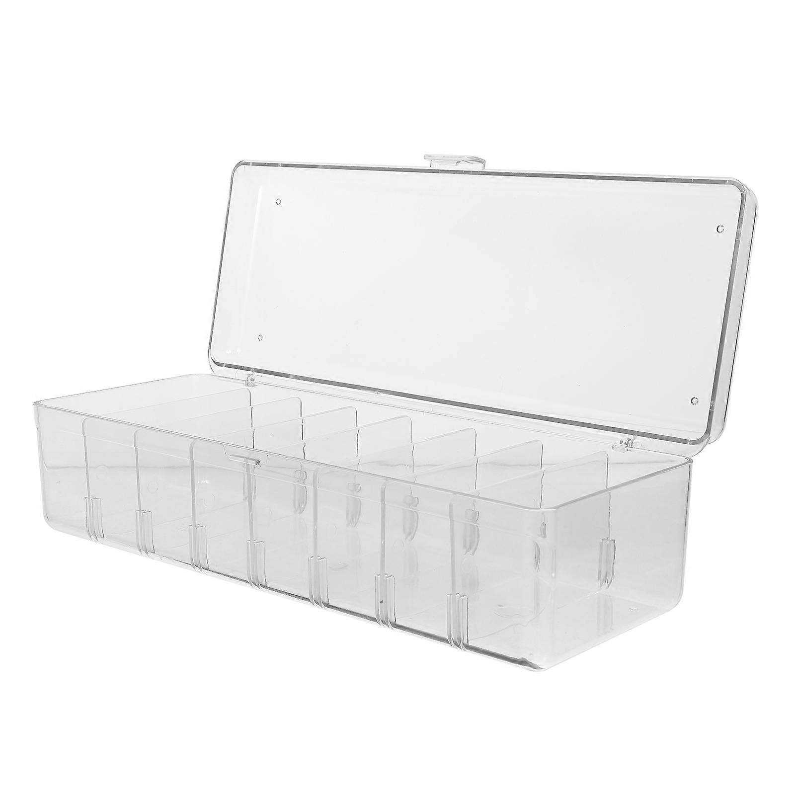 Desktop Cable Organizer Storage Box Suitable for Office Organization with Rectangular Shape in Clear Material 1Pack