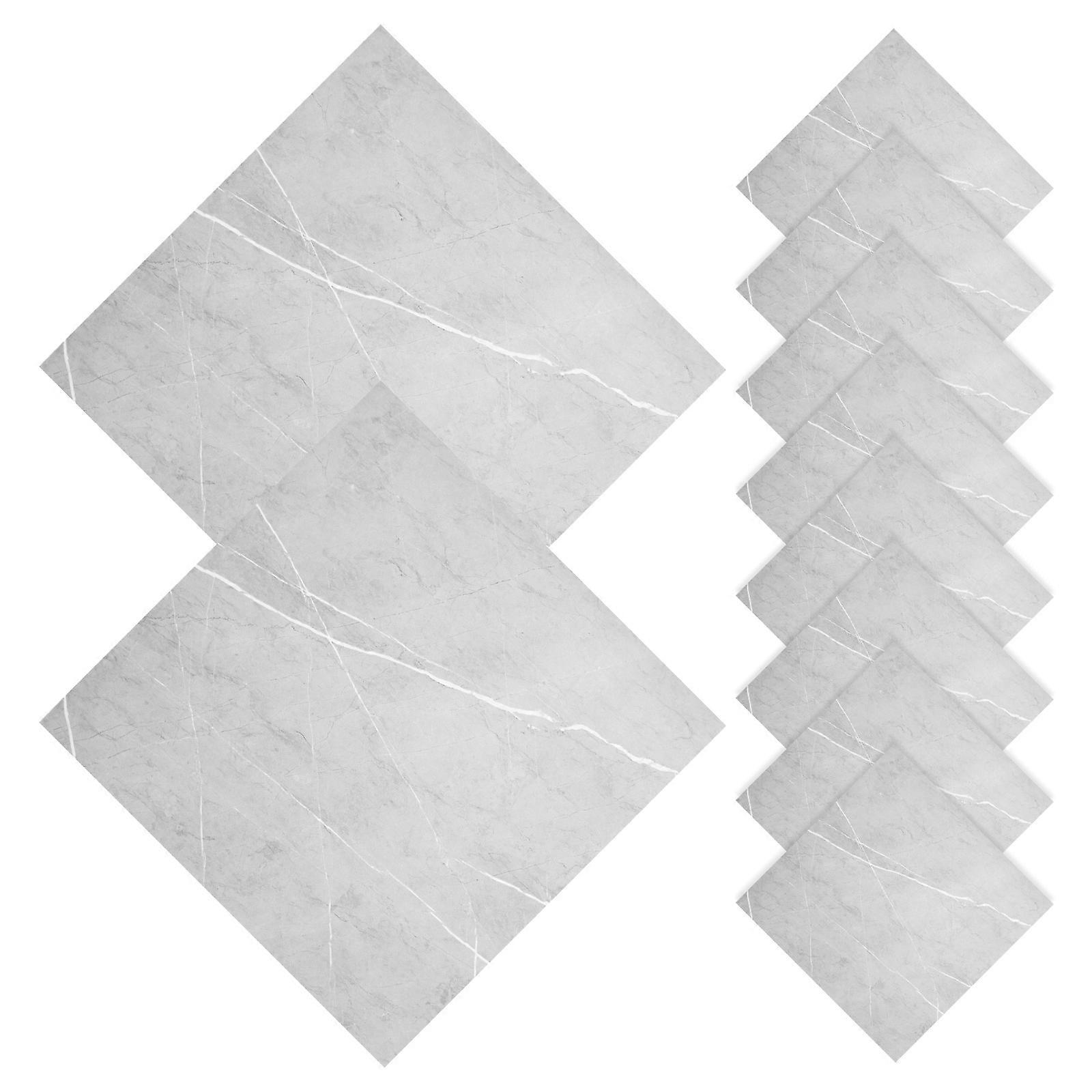 Waterproof Flooring Sticker 10Pcs PVC Anti-slip Removable For Bedroom And Kitchen Use Size 23.62 X 23.62inch