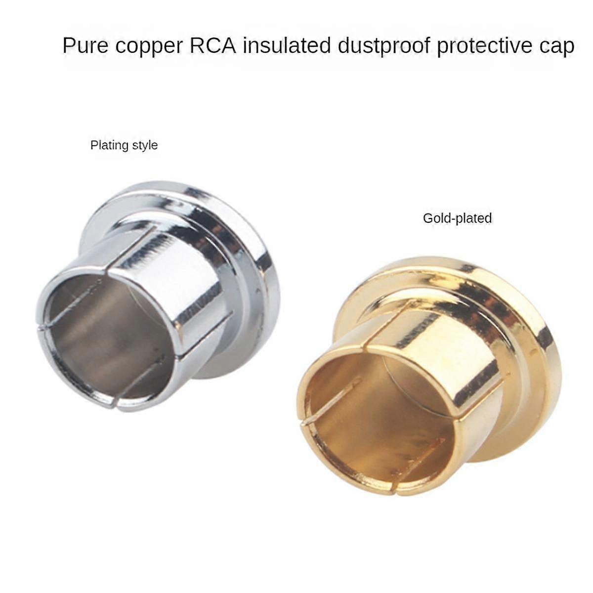 12Pcs Rhodium Plated Protection Cap Short Circuit Socket Phono Connector Shielding Socket Protect Cover,Silver