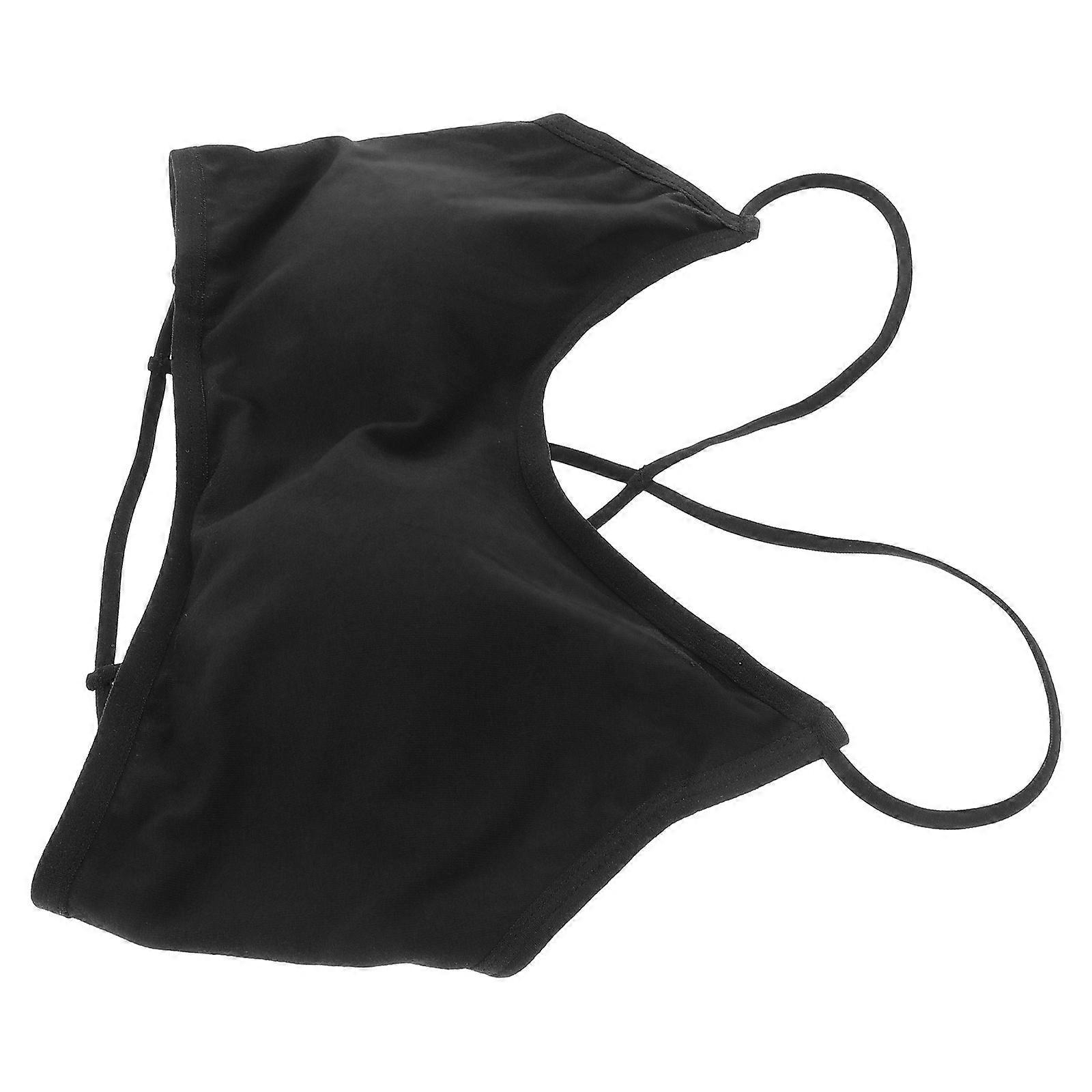 Black Women camisole Top with Builtin Bra Padding Adjustable Strap for Comfortable Breathable Layering 0.5 Inch