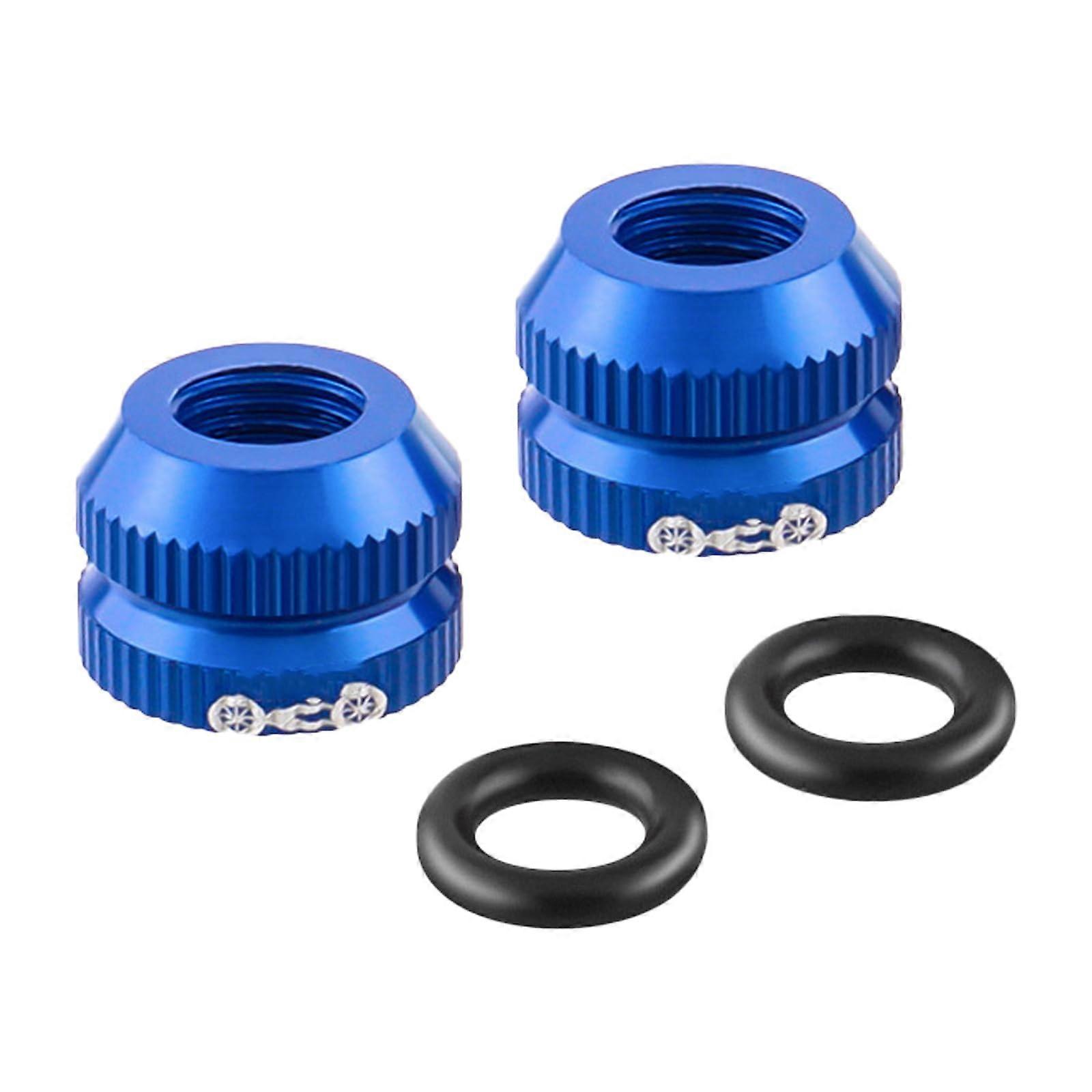 1Pair Tire Valve Stem Caps Reliable Air Sealing Inner Valve Nut For Professional Cyclists And Leisure Blue