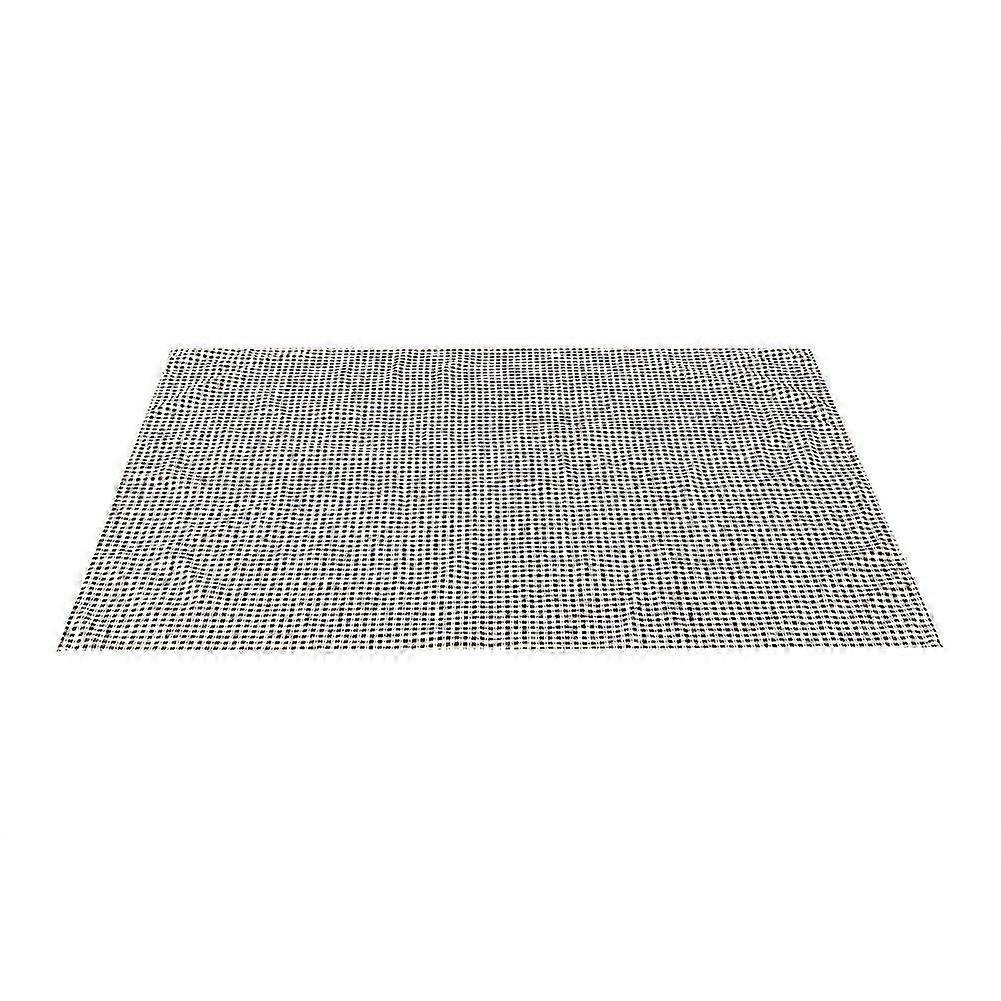 Cotton Linen Table Cloth for Dining & Kitchen - 140 x 220cm Coffee Lattice Table Cover Protector for Elegant Decor