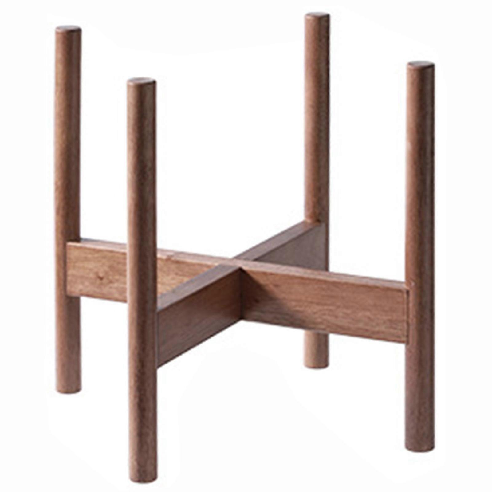 Wood Cross-Plant Stand Outdoor Garden Simple Floor-Standing Planter Holder for Patios Balcony Living Room