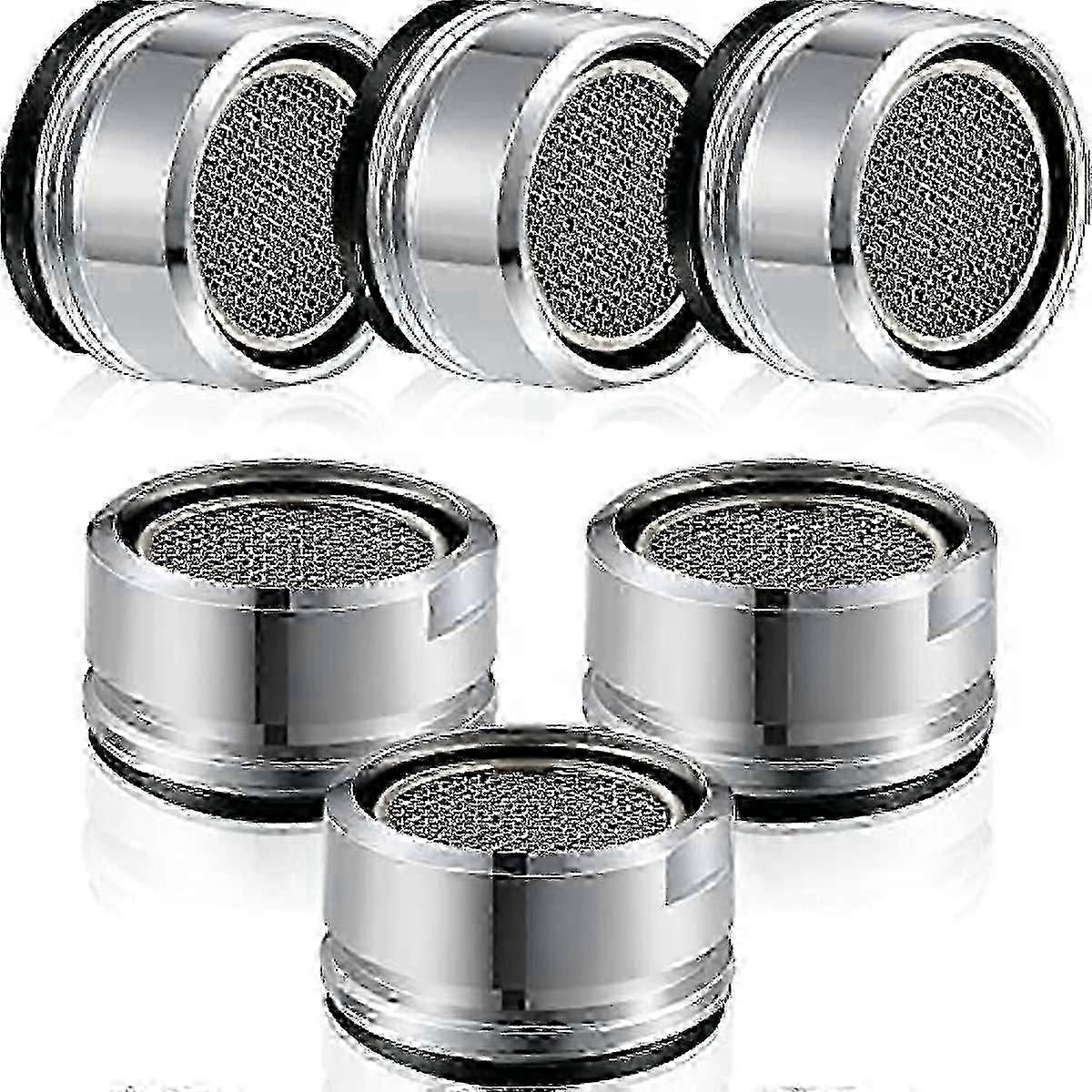 2025 6-Piece Universal Bathroom Faucet Aerator Set - Brass Shell, 24mm Male Threads for Kitchen & Sink