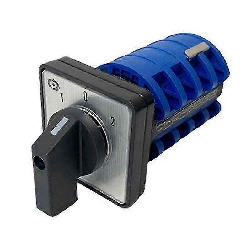 Rotary Switch On-Off-on 3 Position 4 Phases 20A 500V Double Speed Motor Switch Small Plate Changeov