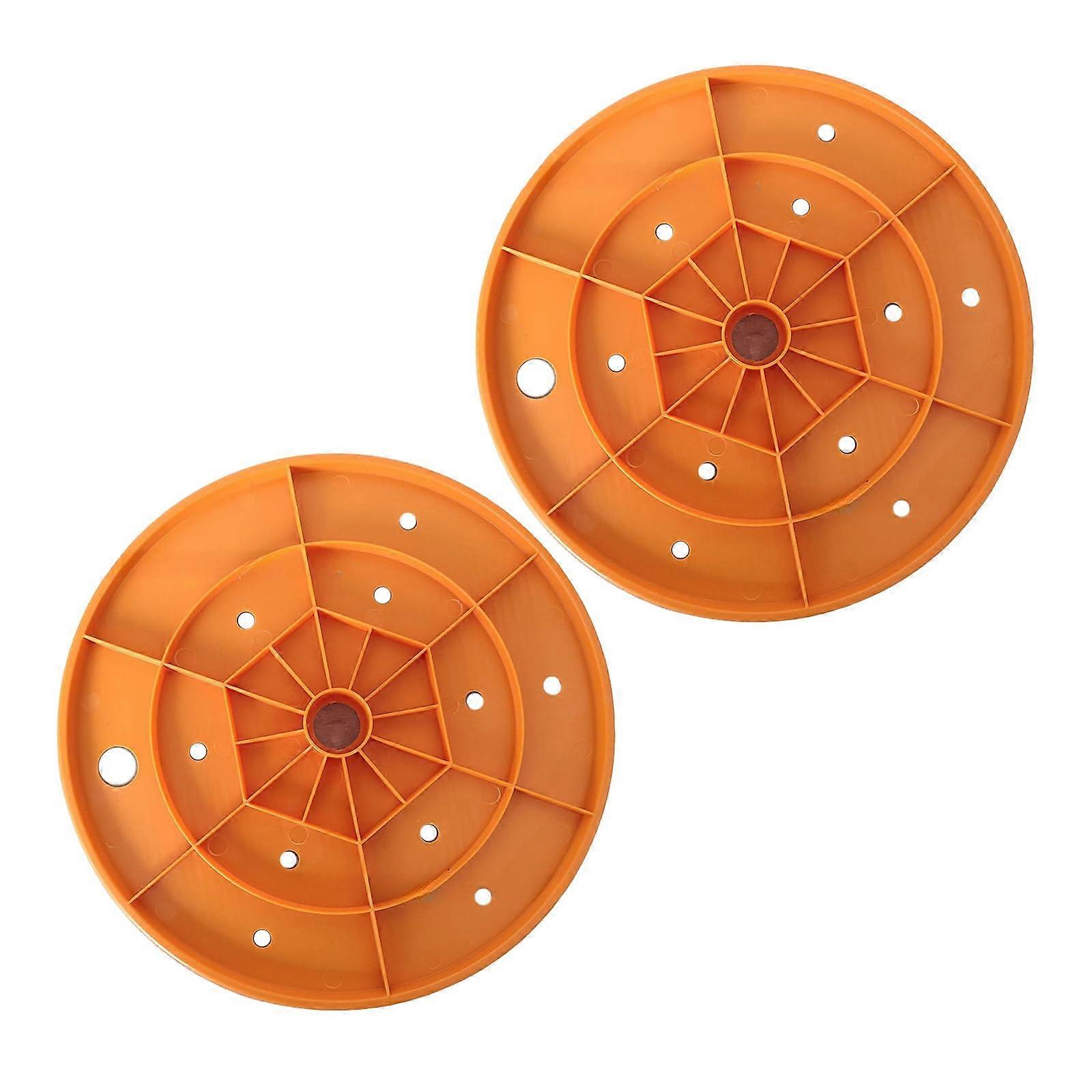 2 Pieces Plastic Flower Pots with Drainage Inserts, Improved Water Drainage for High Planters, Multi-Hole Base