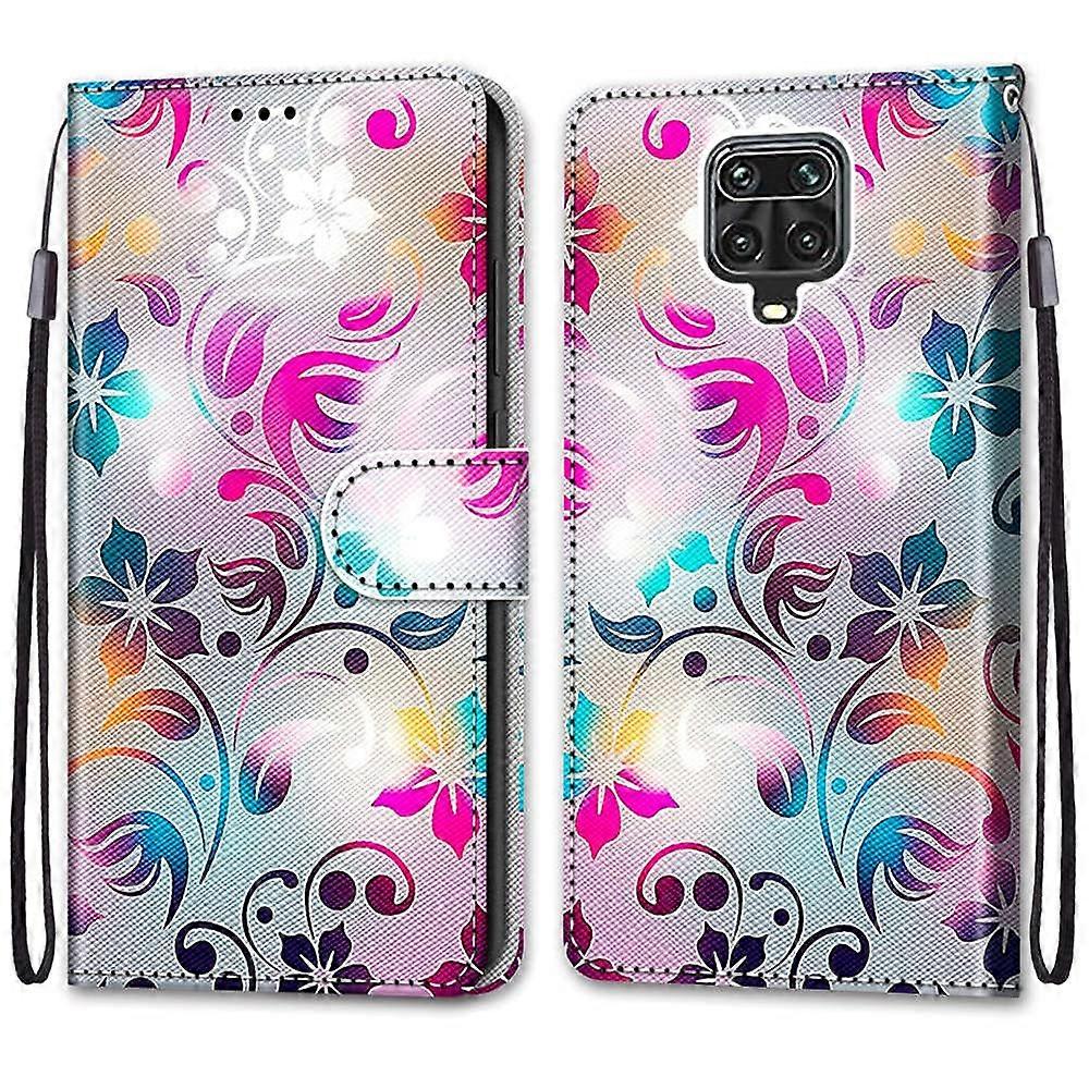 Case for XiaoMi Redmi Note 9s / Note 9 Pro - Flip Cover Wallet Style with Card Slot, Anti-Fall Protection, Colourful Pattern
