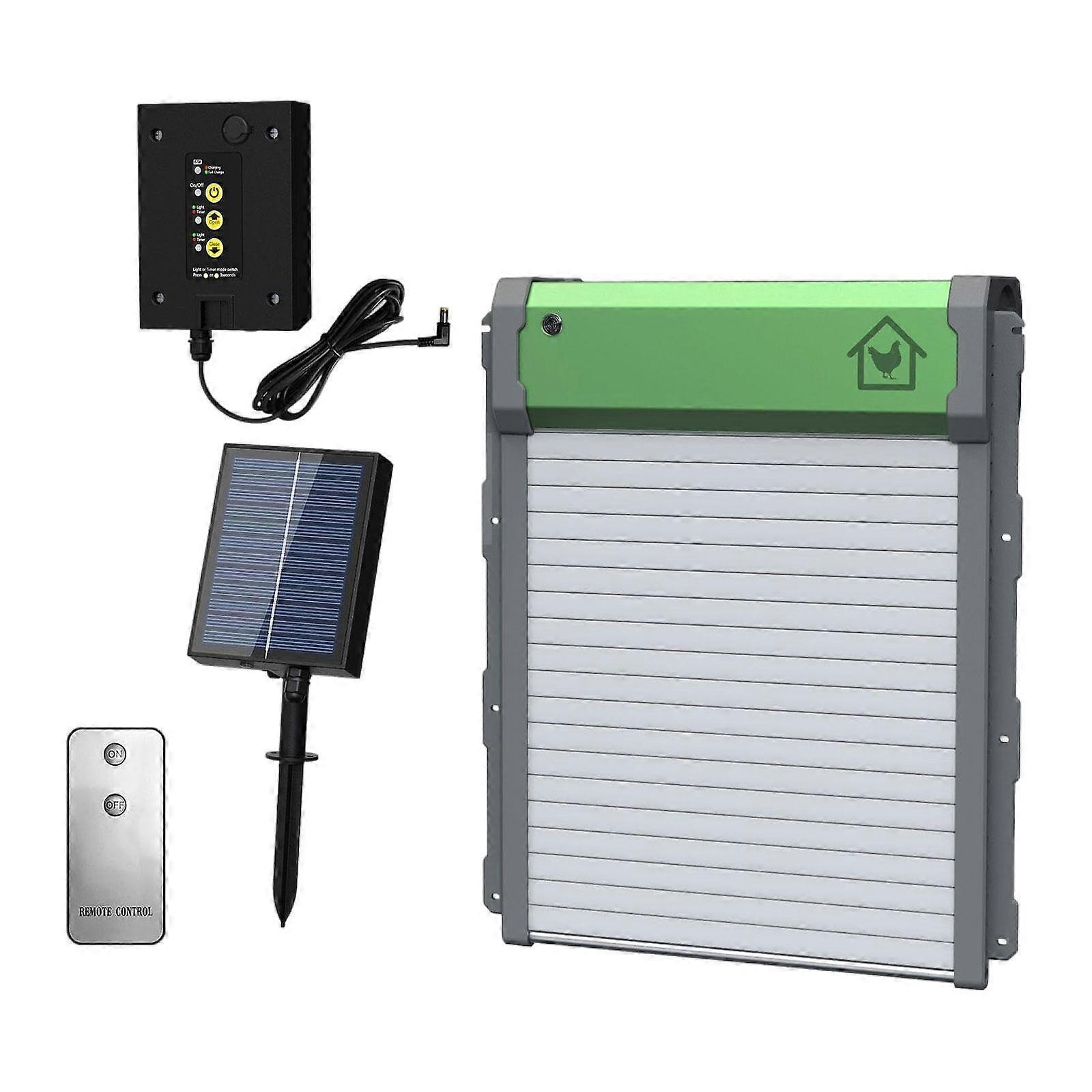 Automatic Chicken Coop Door, Intelligent Pinch Protection with Timer, Light Sensor, Multiple Modes, Own Control Panel, Automatic Hutch Door