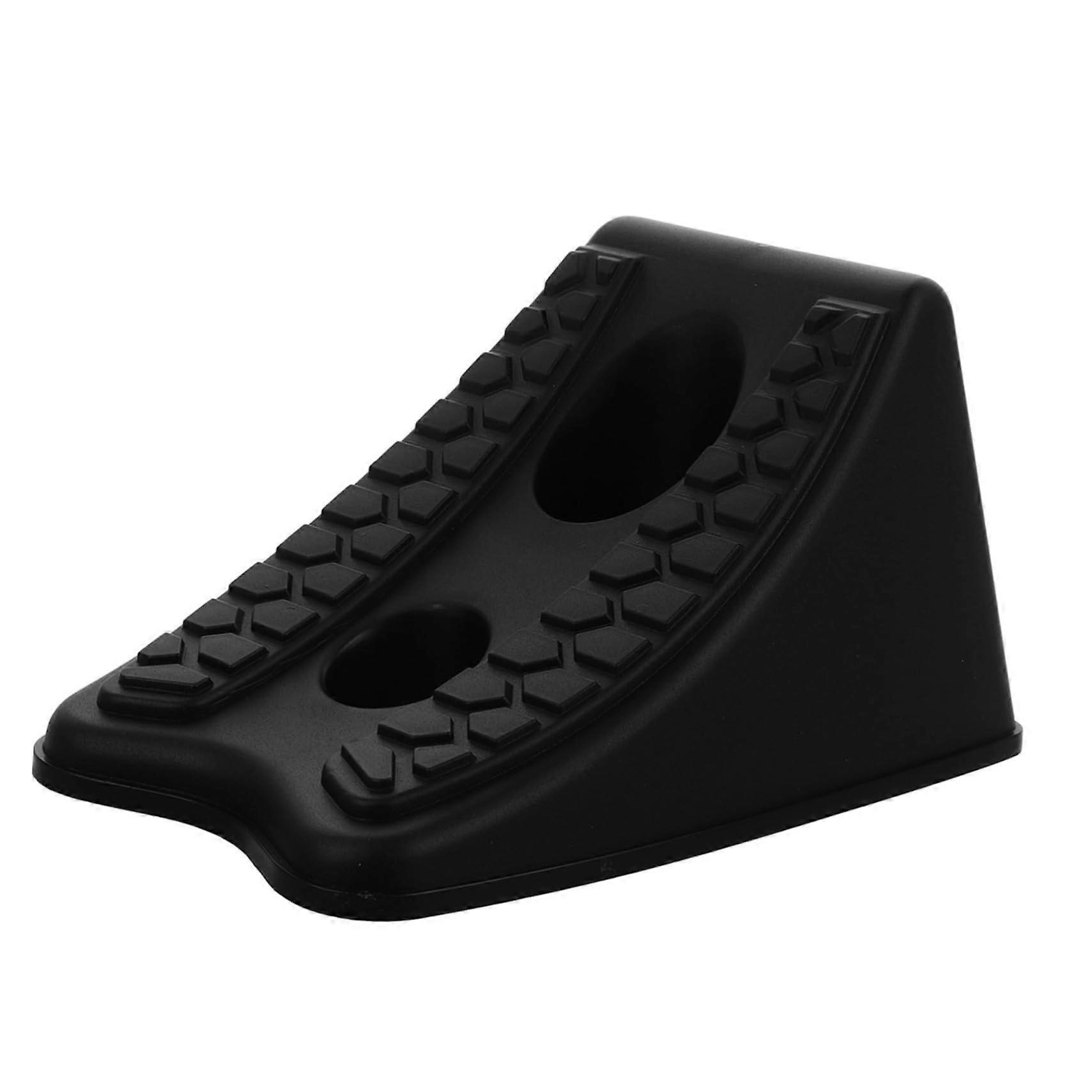 Wheel Blocker For Ramps And Trailers Plastic Black Heavy-Duty Wheel Stopper For Truck Ramp Extensions Wheel Chocks