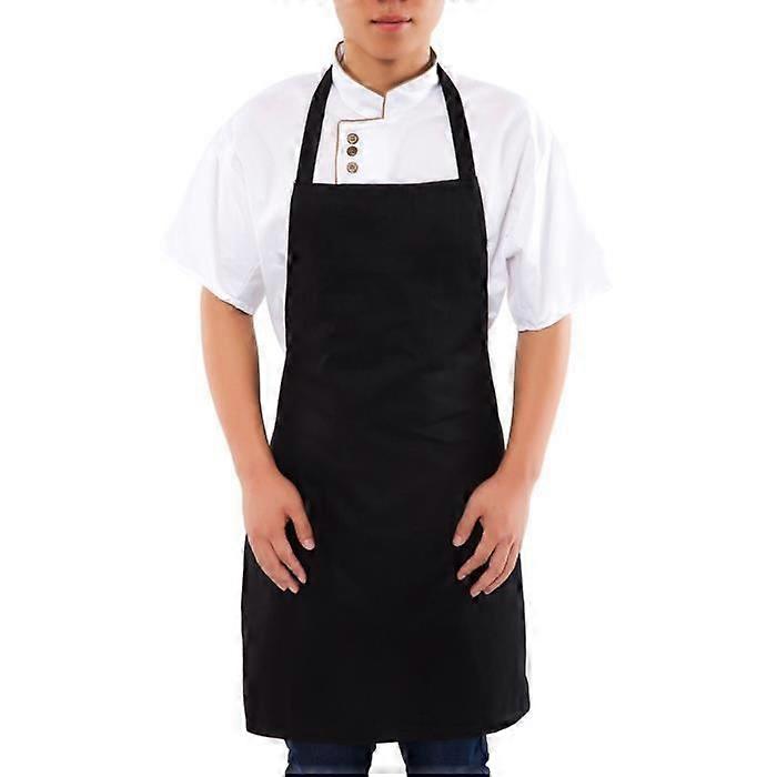 Classic Design Kitchen Apron Chef Bib Apron, Black