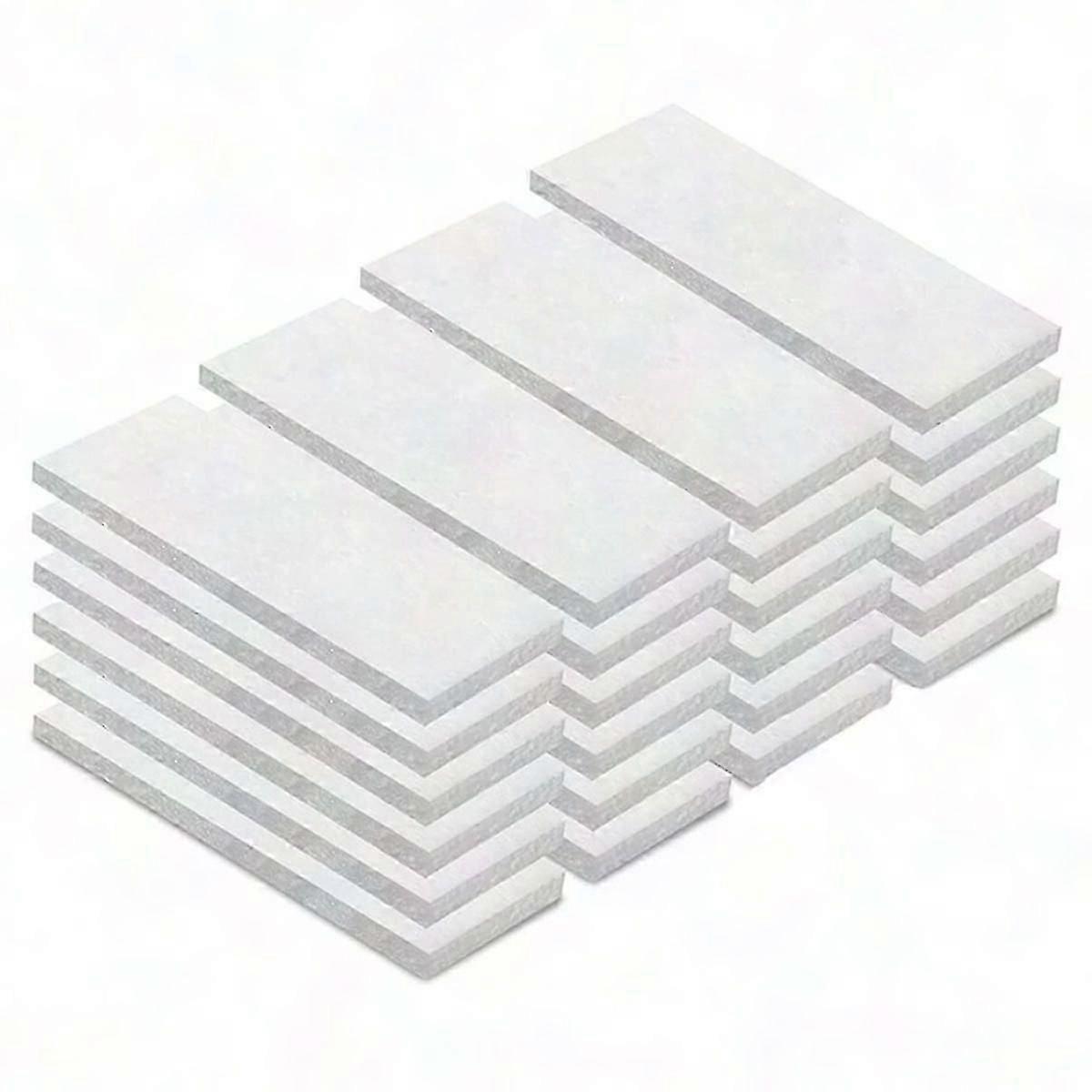 24PCS Ceramic Wool Wick for Tabletop Fire Pit, Cotton Core Replacement for Fireplace, Firepit Sponge