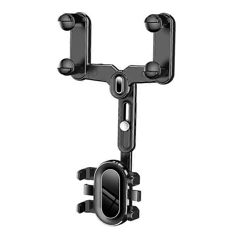 360 Degree Rotating Phone Holder for Car Rearview Mirror, Shockproof Clip Mount for Smartphones, Adjustable Automotive Cradle