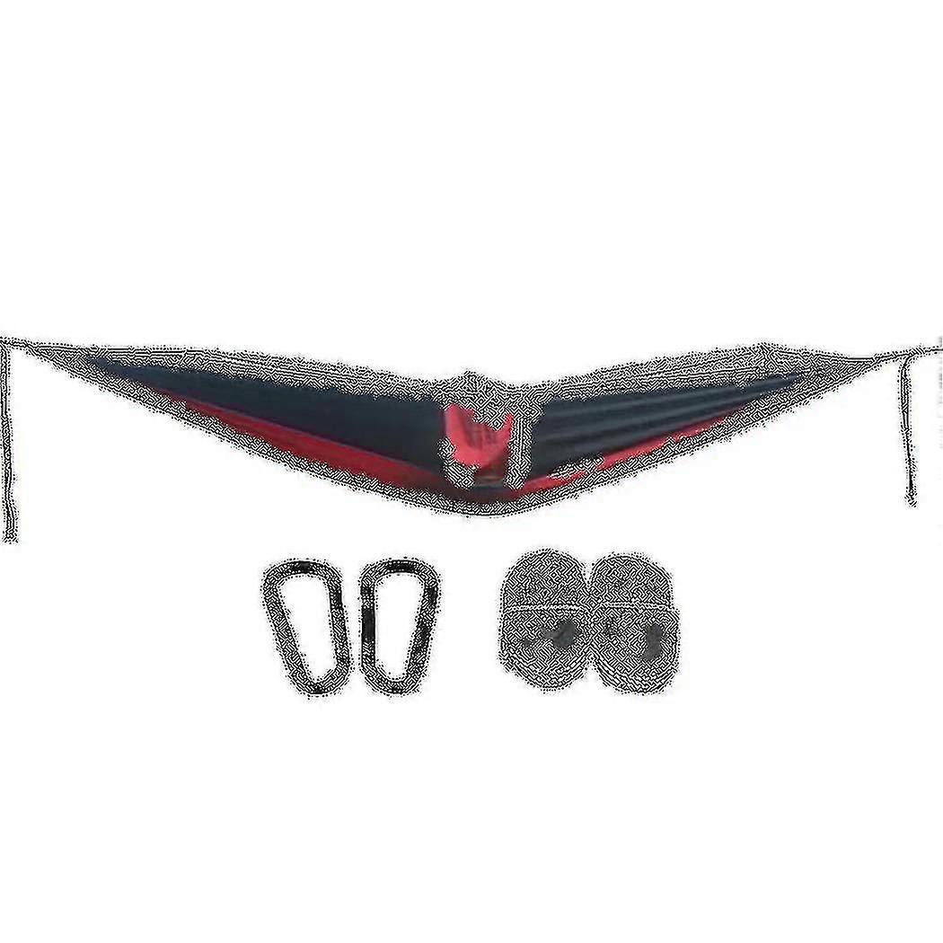 Camping Hammock Portable Hammocks Folding Hammock Black+red