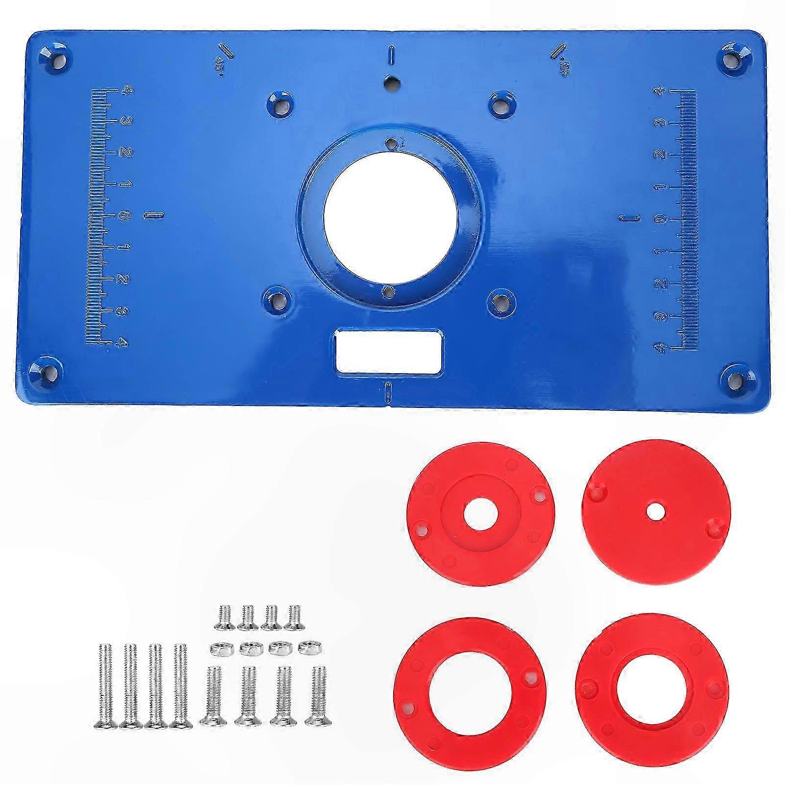 Aluminum Router Table Insert Plate for Woodworking Trim Machines Multifunction Flip Plate