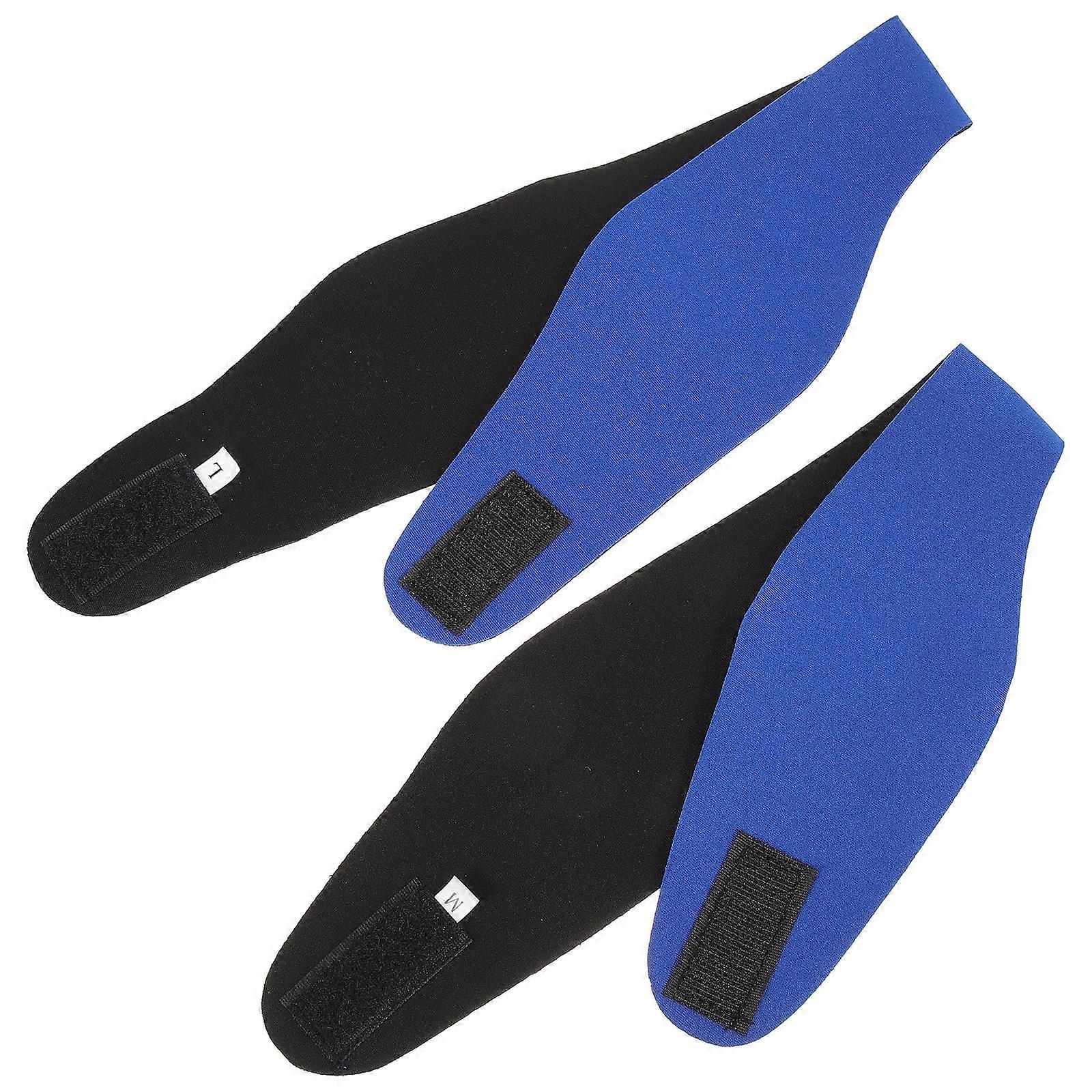 Kids and Adults Swimming Headband Ear Cover Blue Neoprene Sweat Absorption Waterproof 2Pcs