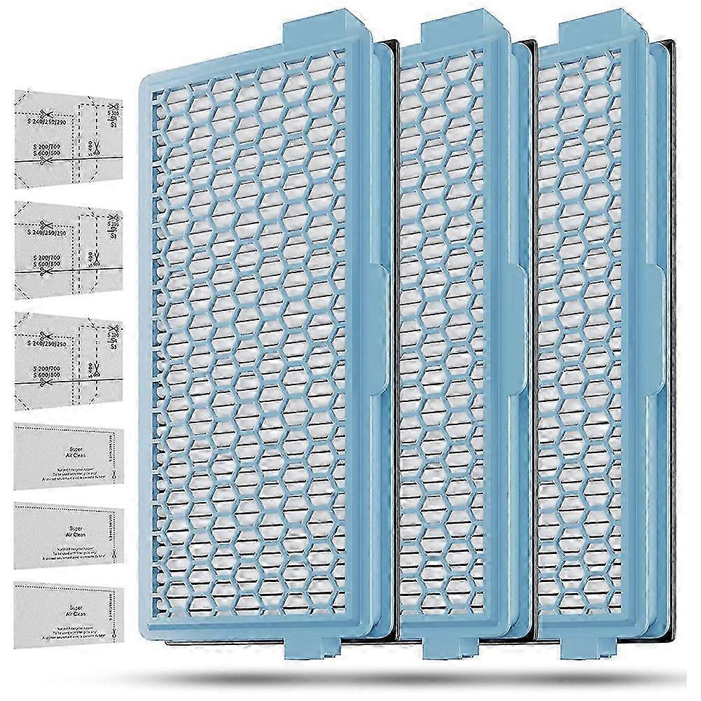 3X HEPA Filters for Vacuum Cleaner Part Compact C1-C2 Complete C2- C3 S8340 +3 Air Clean Filters + 3 Motor Filters