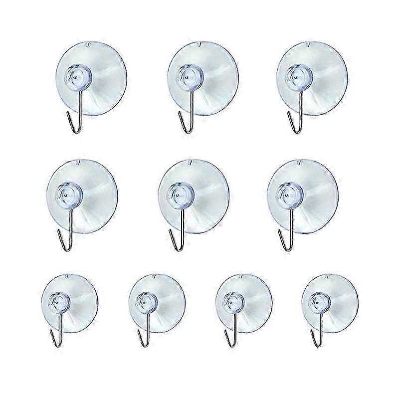 10 Windows Transparent Suction Cup Suction Cup Hook Clothes Jacket Metal Hook