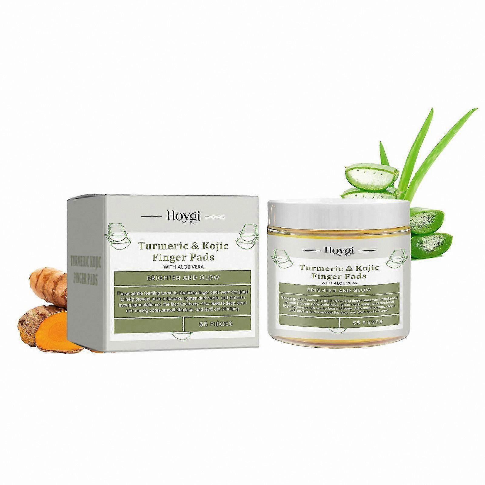 Facial Cleansing Pads with Turmeric and Kojic Acid for Oil-Water Balance and Pore Unclogging