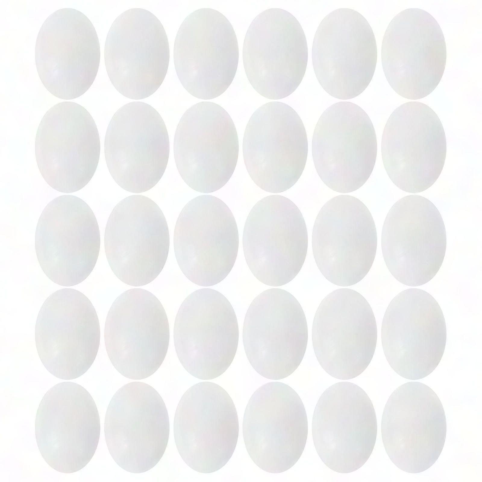 30Pcs Solid Plastic Pigeon Eggs for Tricking Birds to Stop Laying Eggs