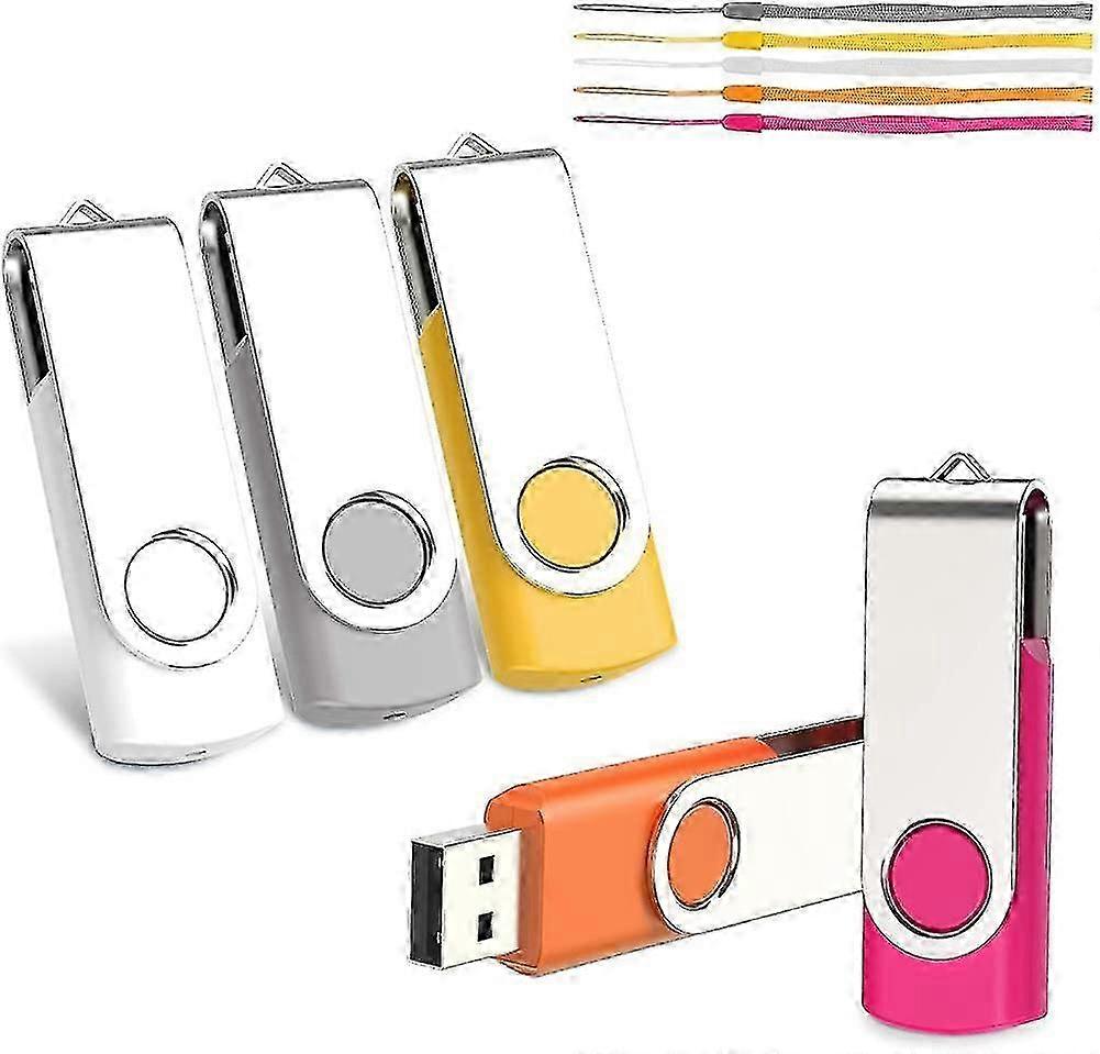 Usb Stick 2gb 5 Pieces Memory Sticks Usb Sticks 360  Rotation Memor...