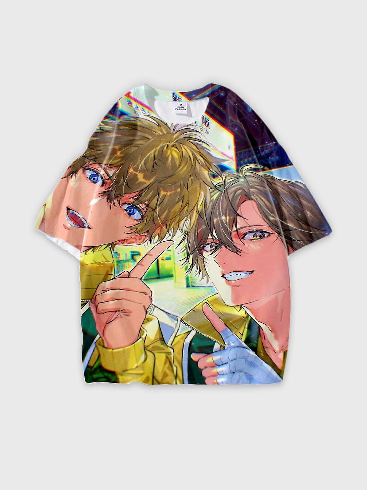 T-Shirt Short Sleeve Round Neck, Summer Casual Loose Graphic Tee, Unisex The Prince of Tennis V122