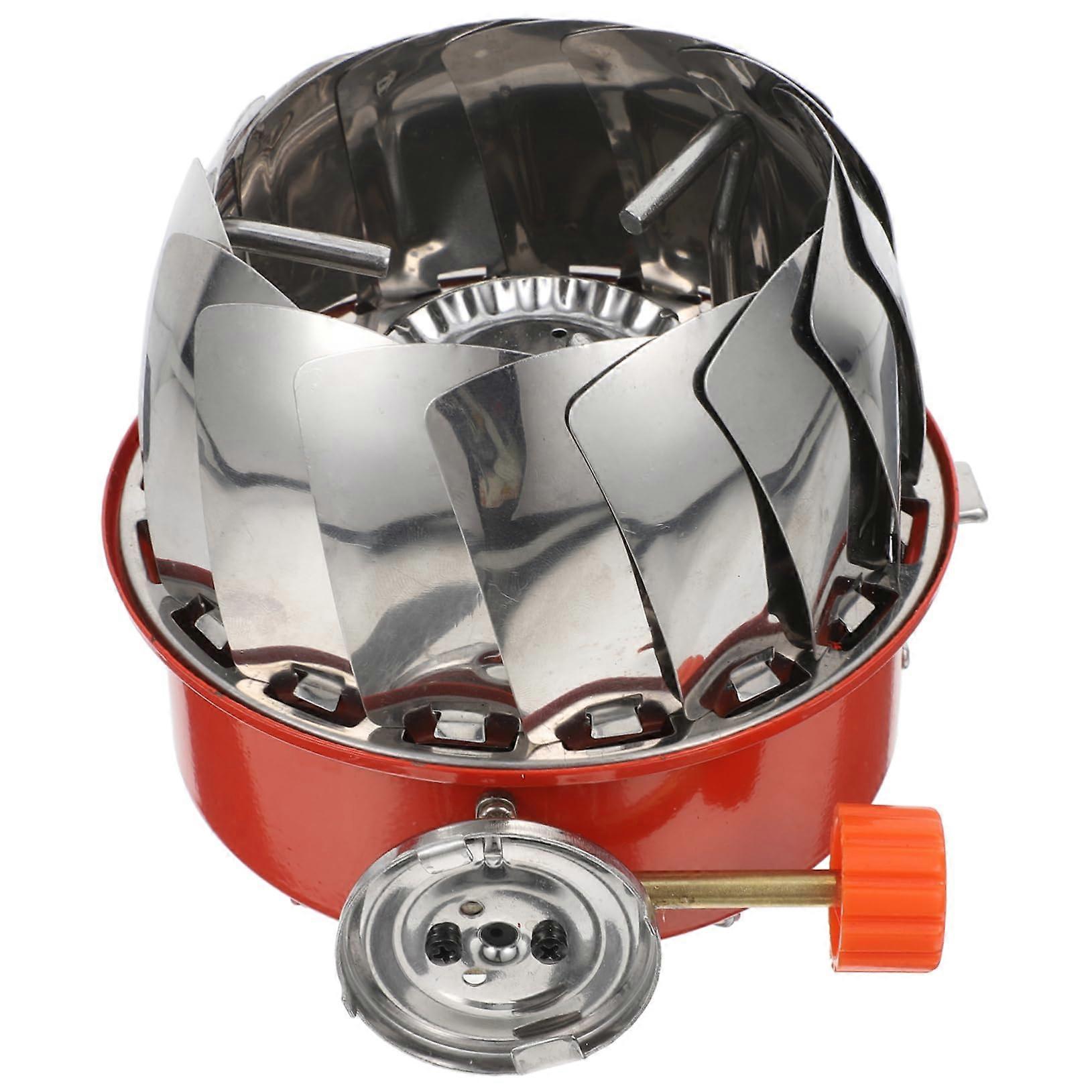 Gas Stove Camping Cooker Windproof Portable Lotus Furnace End Cooking Range