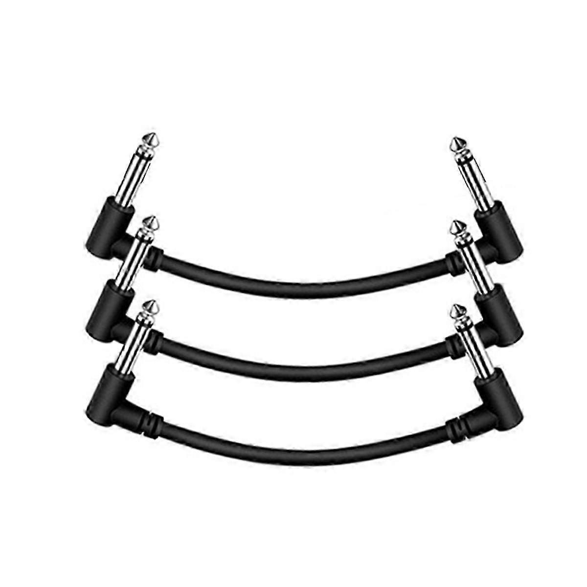 3 Pcs Guitar Patch Cables for Guitar Pedals 15cm