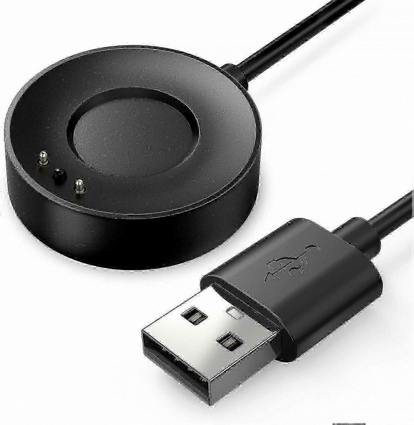 Black USB Charging Cable for Smartwatch Power & Data Sync Cord