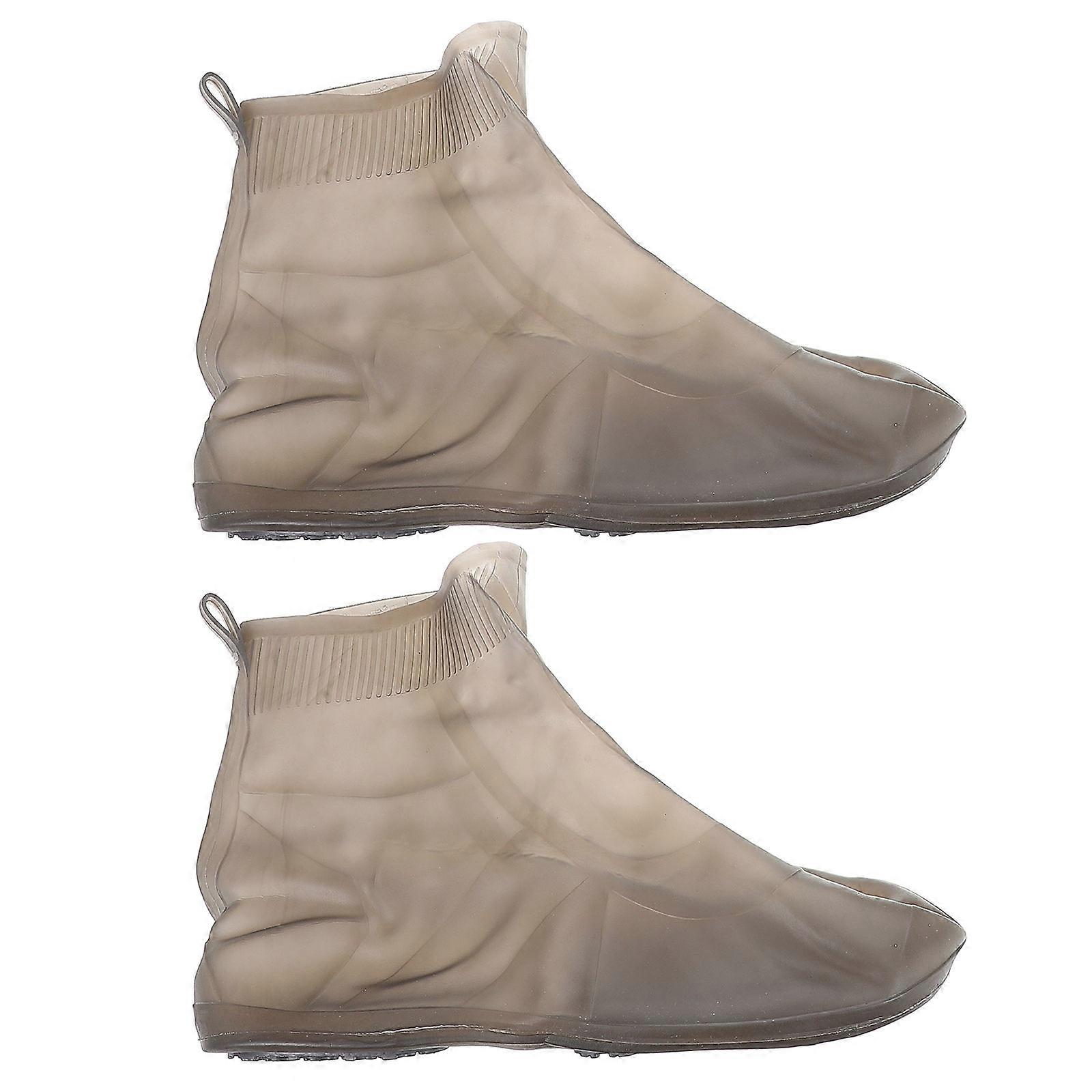 MLINS 1 Pair Rain Boot Covers Reusable Silicone Shoe Protectors Water Proof