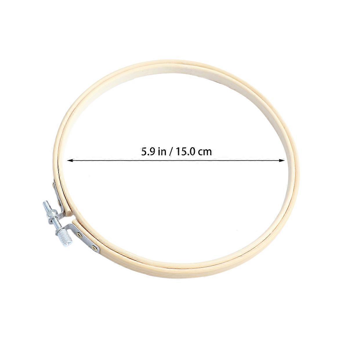 DIY Embroidery Hoop Light Yellow PP Material for Embroidery Use 15cm Size