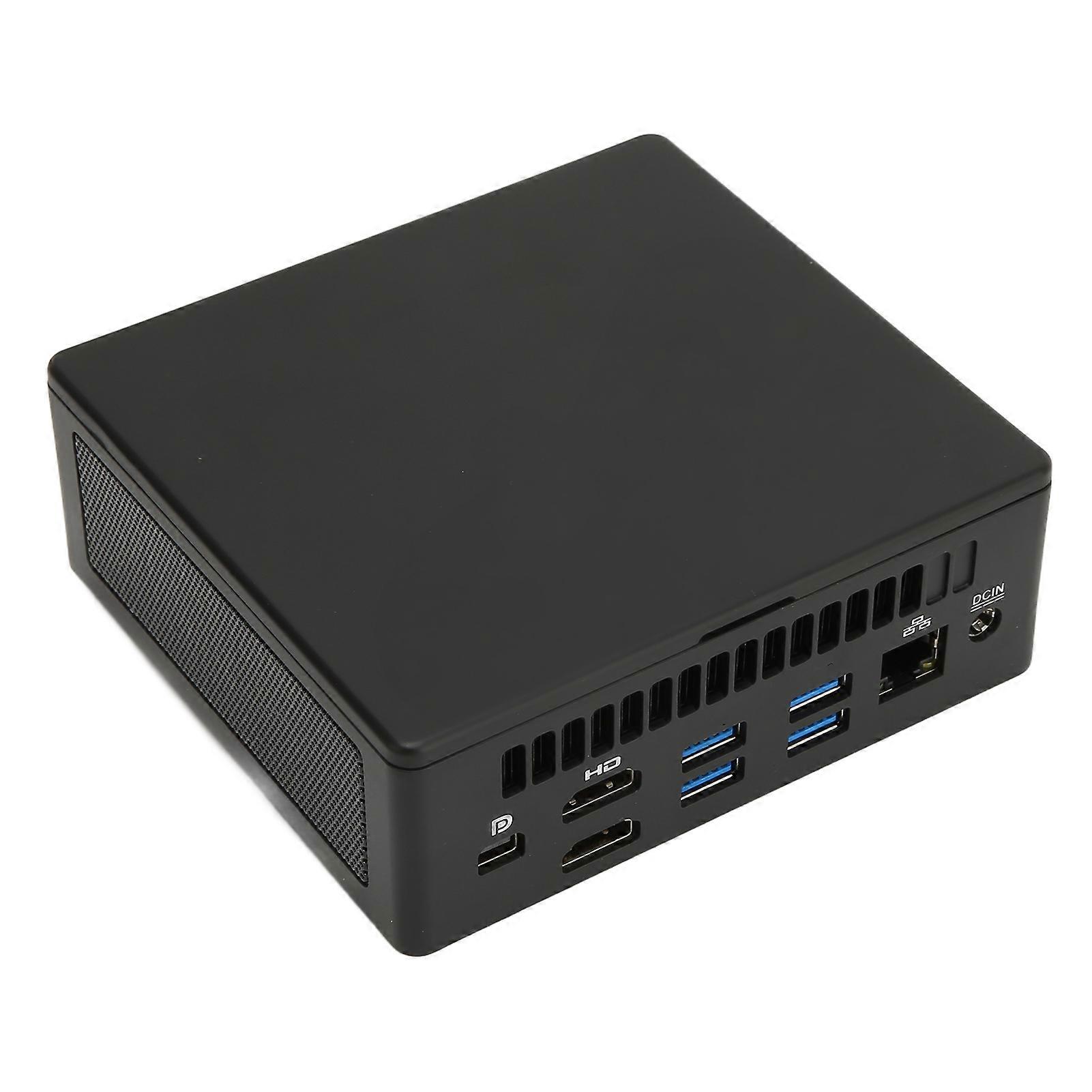 Mini PC 8GB DDR4 RAM 256GB NVME SSD 2.8GHz Quad Core CPU 12MB Cache Mini Computer for Office Media Home 100‑240V EU Plug 