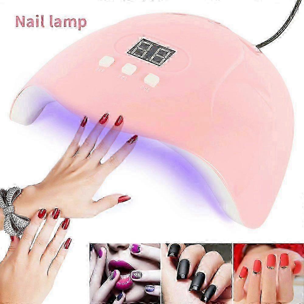 54W Dual Light Source Nail Dryer with 3 Timer Settings - Fast Curing UV Lamp for
