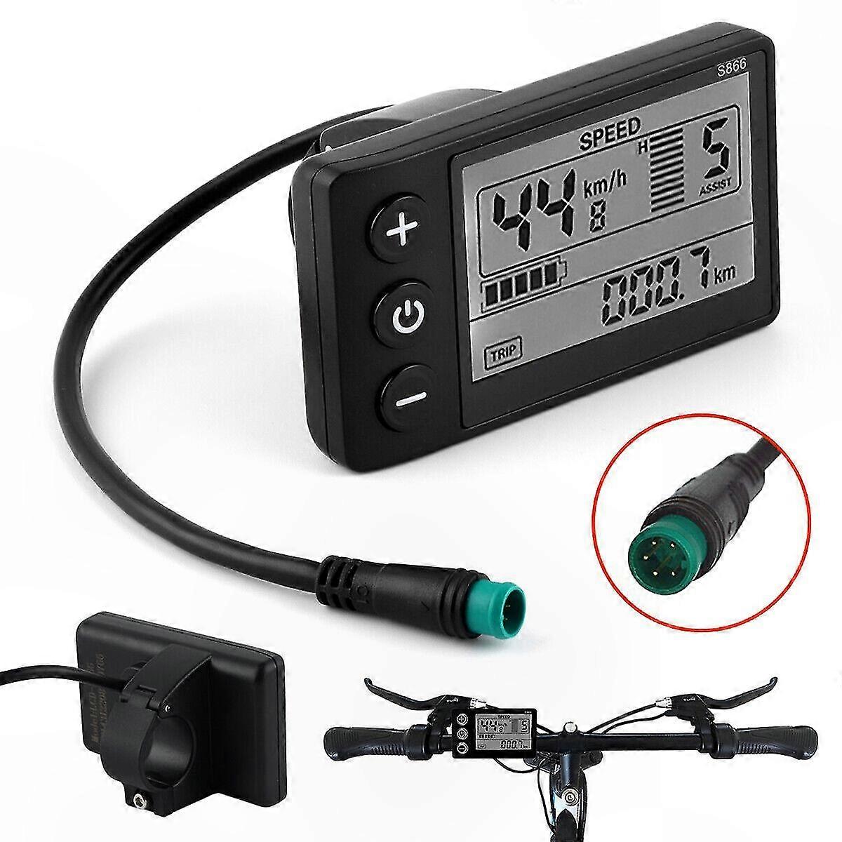 LCD Display for Electric Bikes 24V 36V 48V E-Bike Screen Monitor