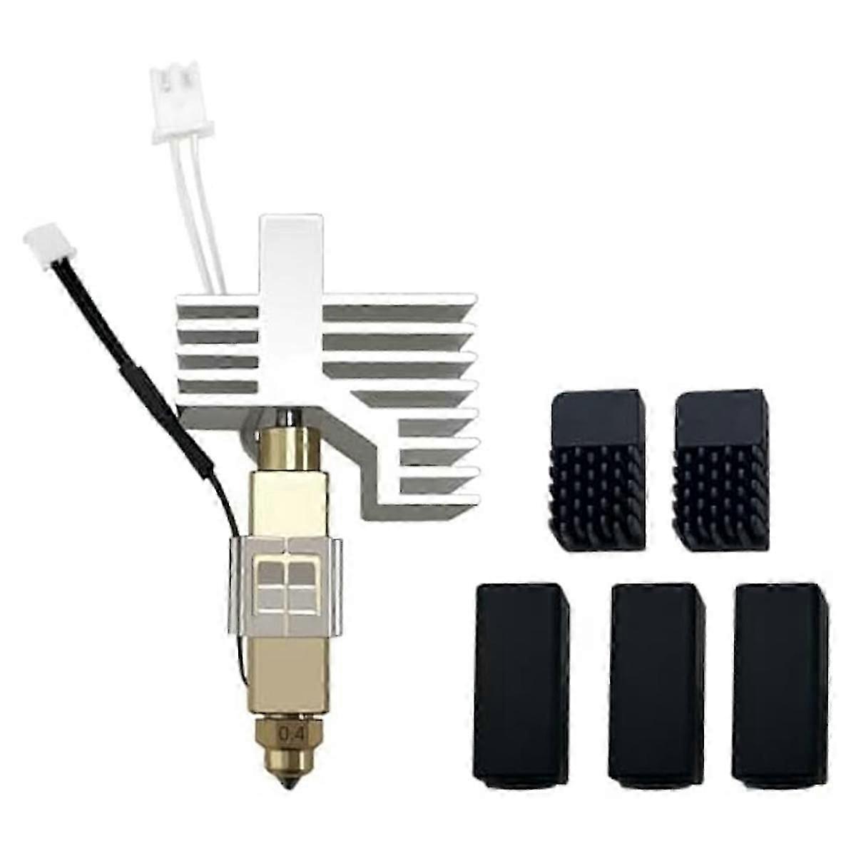 Ceramic Hotend for Centauri Carbon Hardened Steel Brass Nozzle 0.4mm with Extra 2 Silicone Cover an