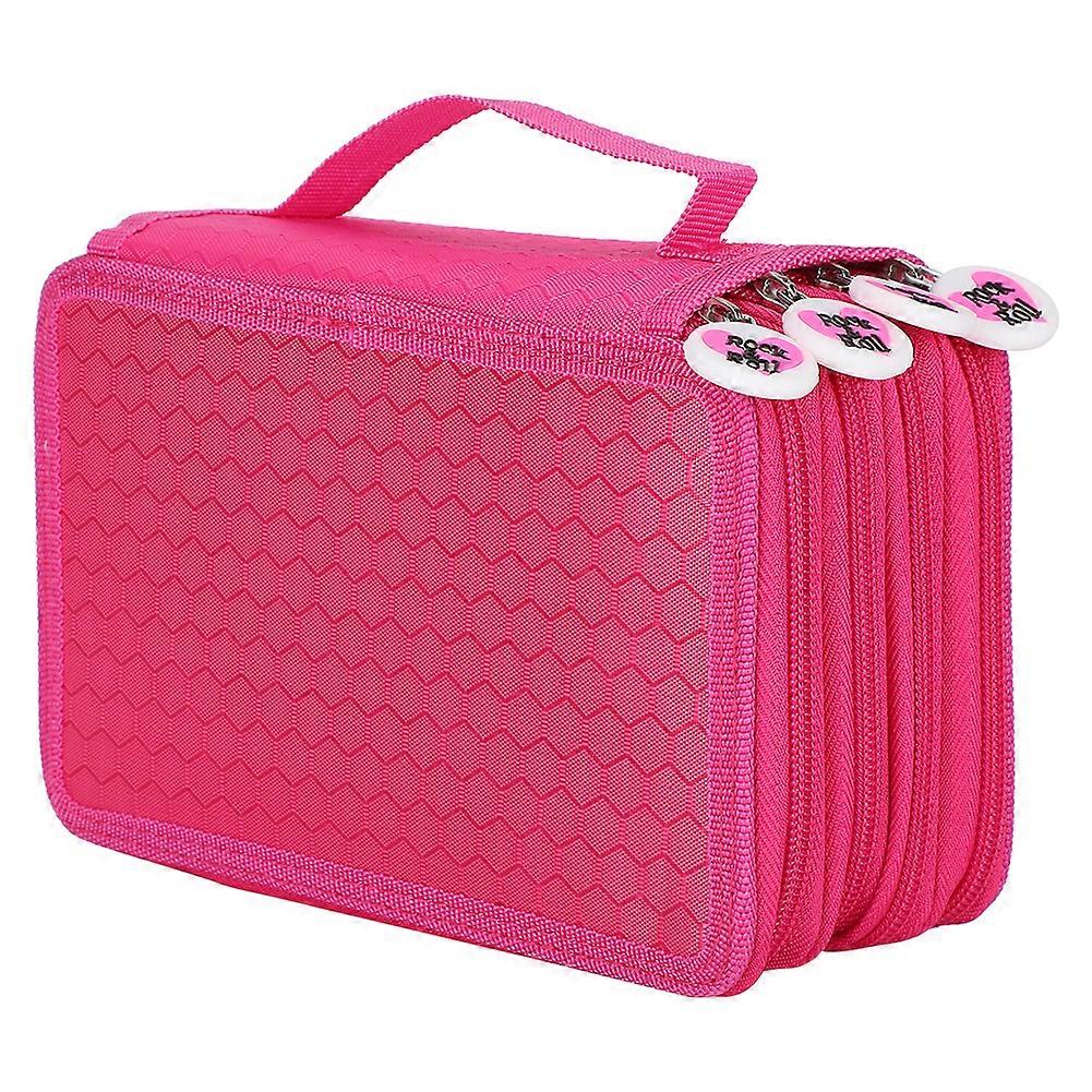 Pencil Case, Pen Bag, Pouch, Large Capacity, Multi-Layer Pencil Organizer, Pink