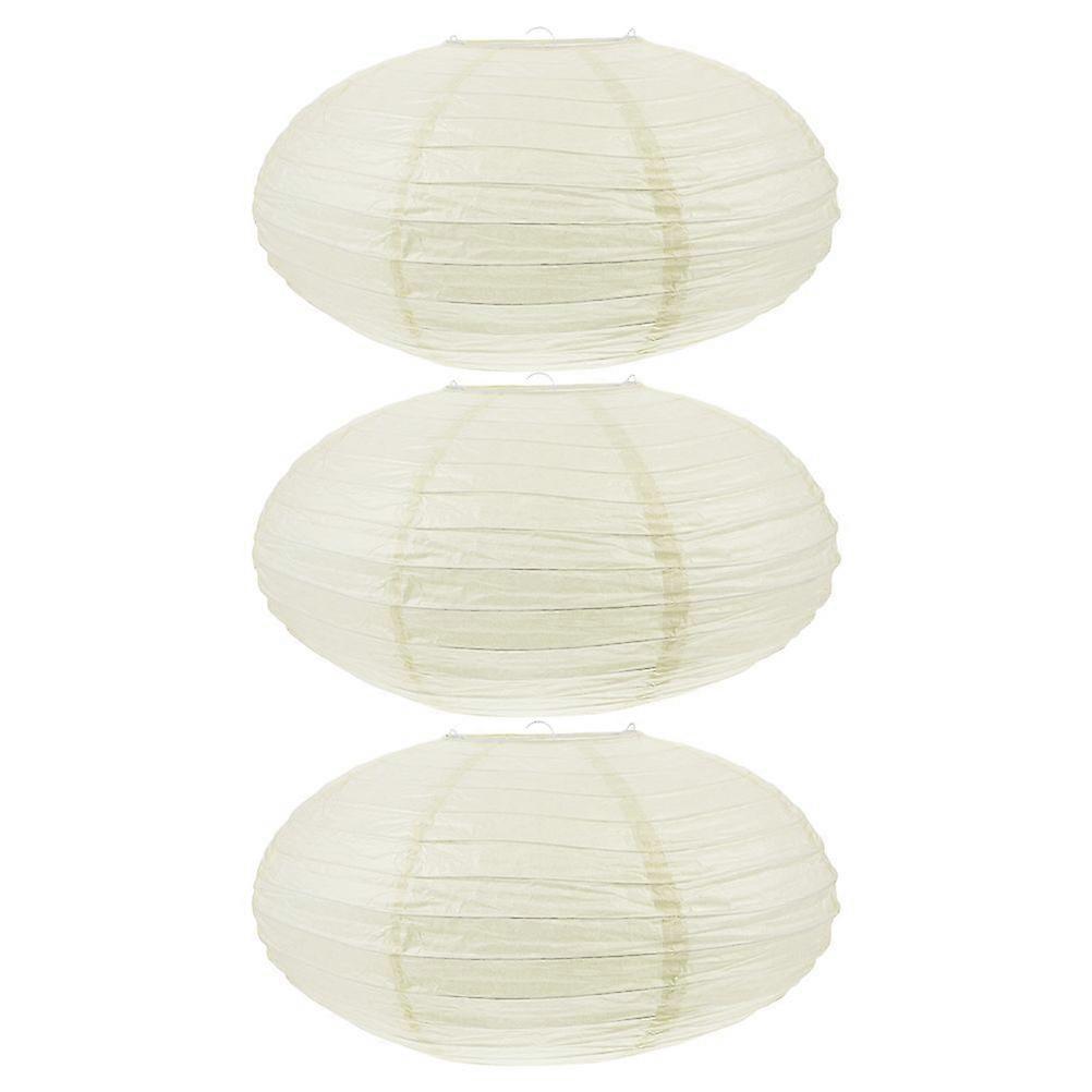 3pcs Foldable Paper Oval Lantern Lampshade Diy Foldable Paper Lanterns Crafts Making Paper Lanterns Party Decorations Lanterns Decorative Indoor Fest