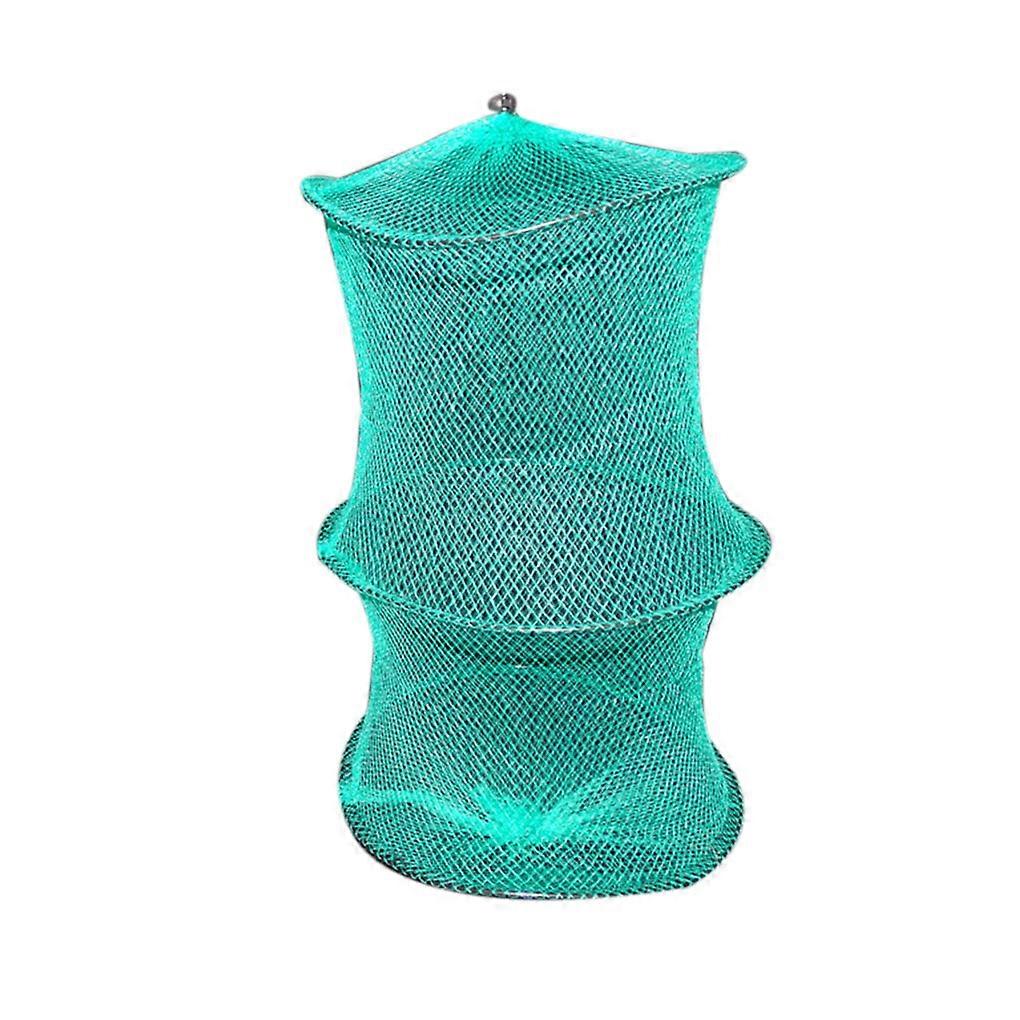 1/2 Layers Fishing Net Shrimp Mesh Cage Fish Trap Network Portable Foldable Nylon Fishing Net