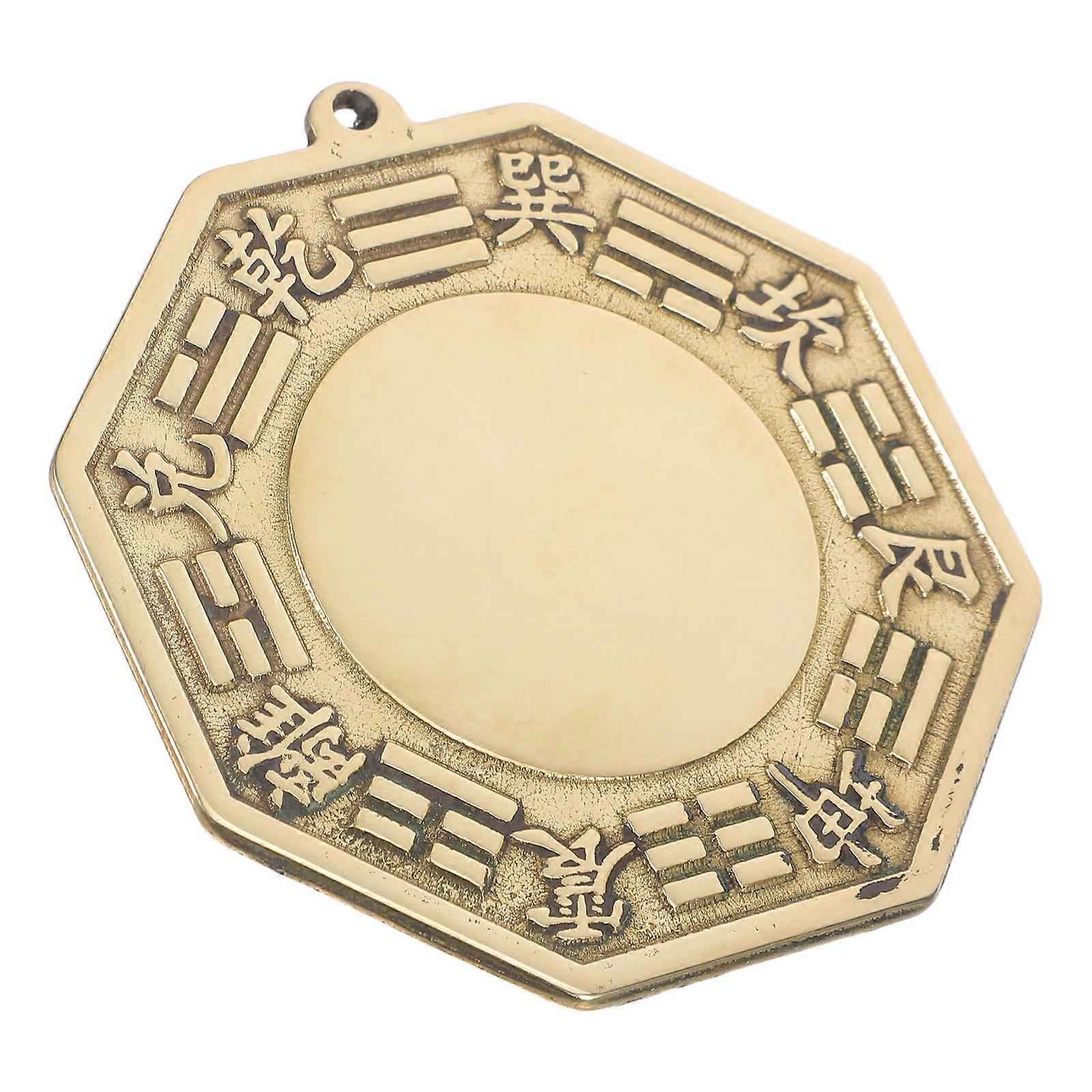 Brass Convex Mirror Feng Shui Bagua Mirror for Home Decoration 2Pcs